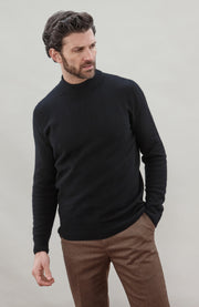 Mens Lambswool Mock Turtle Neck Jumper