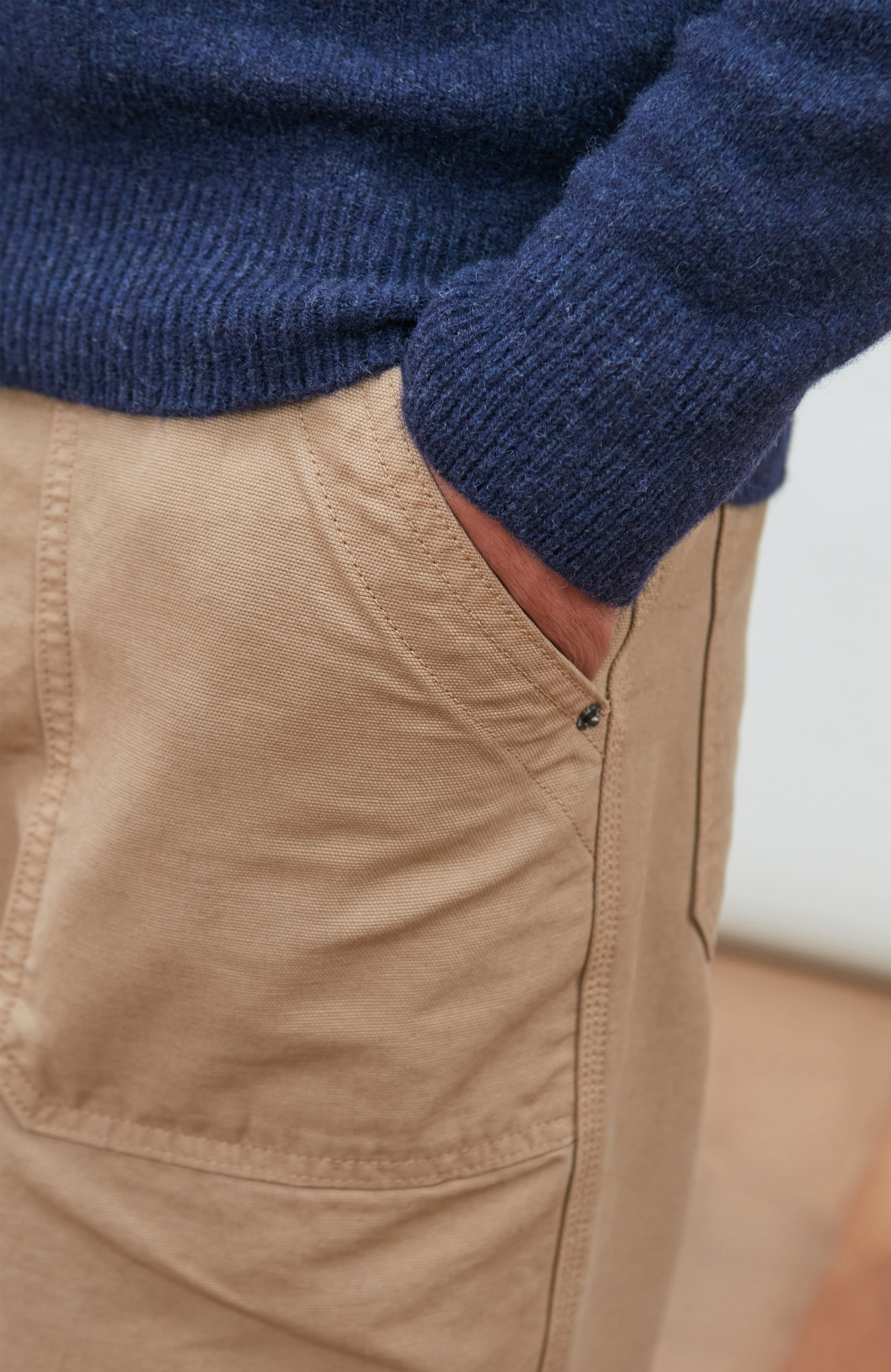Mens Lambswool Mock Turtle Neck Jumper