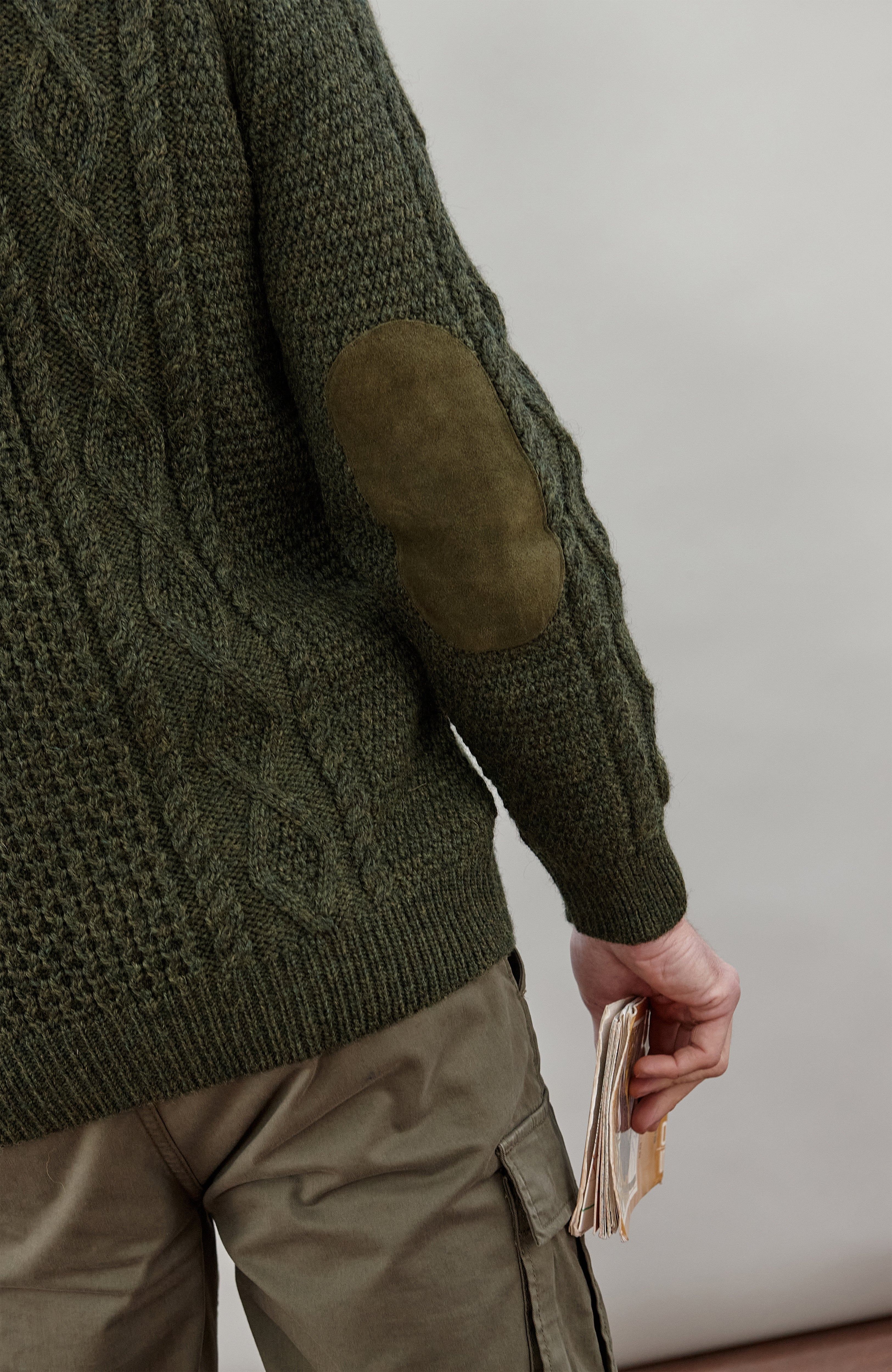 Mens Chunky Merino Wool Shooting Jumper