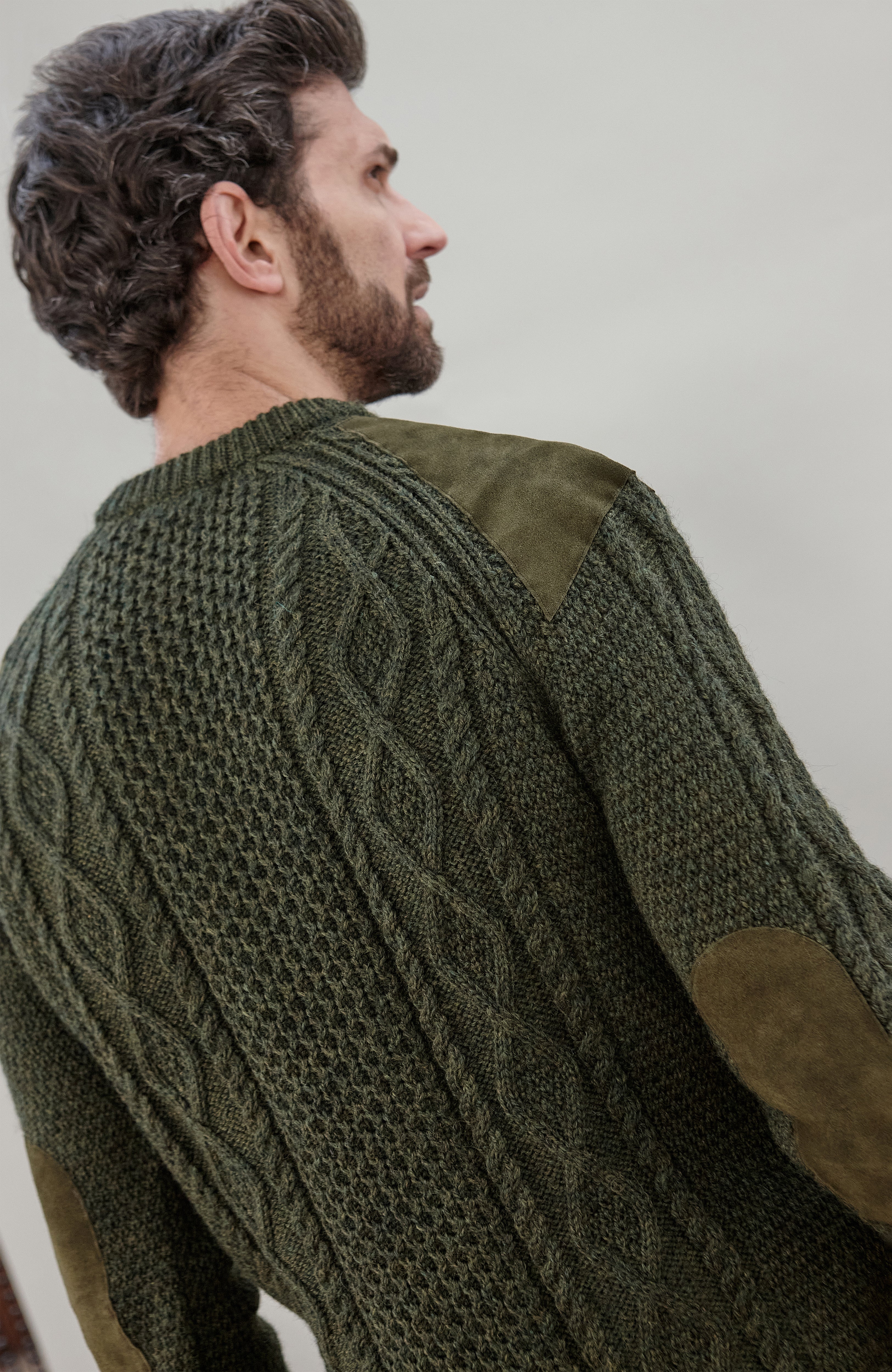 Mens Chunky Merino Wool Shooting Jumper