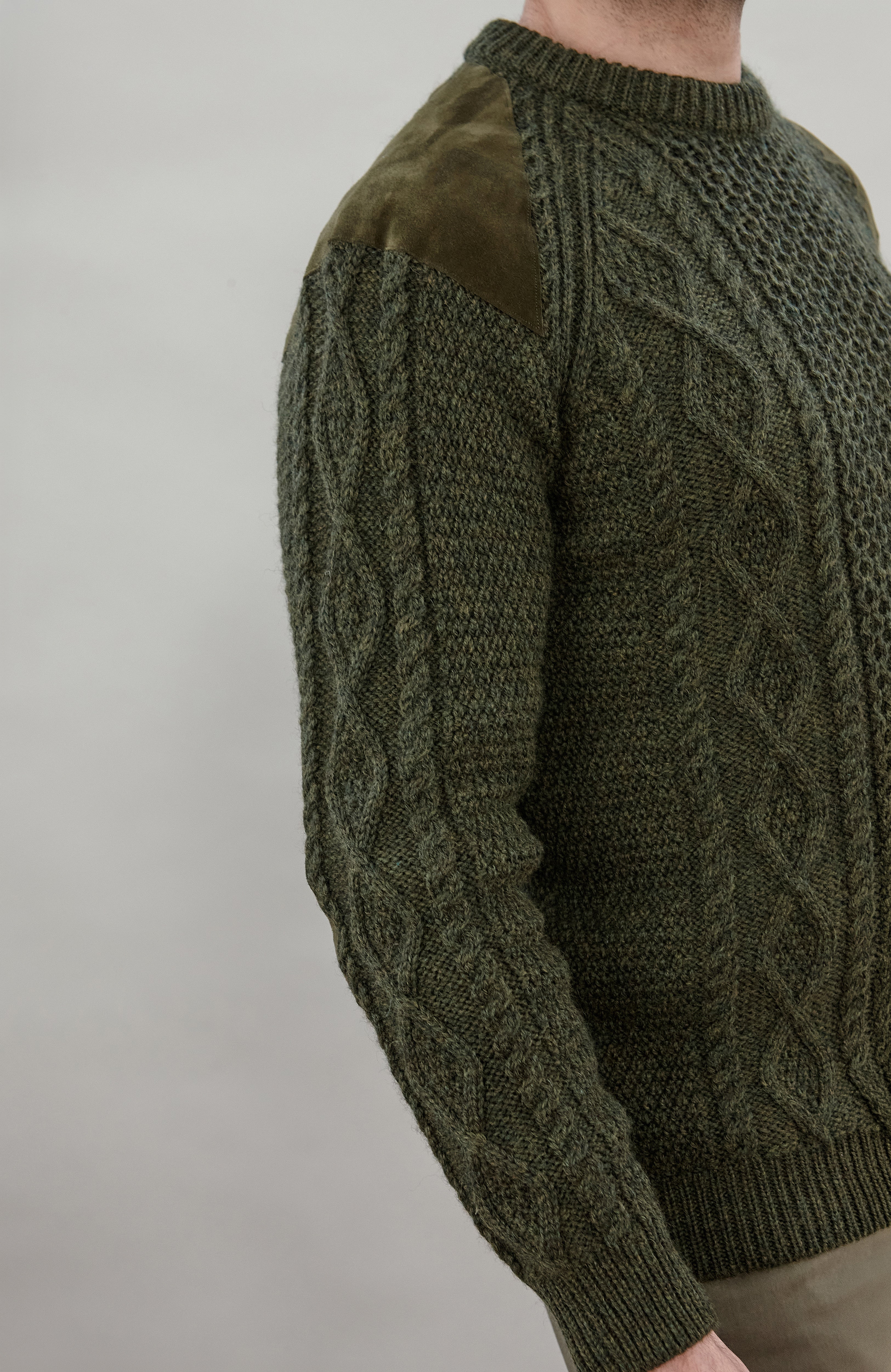 Mens Chunky Merino Wool Shooting Jumper