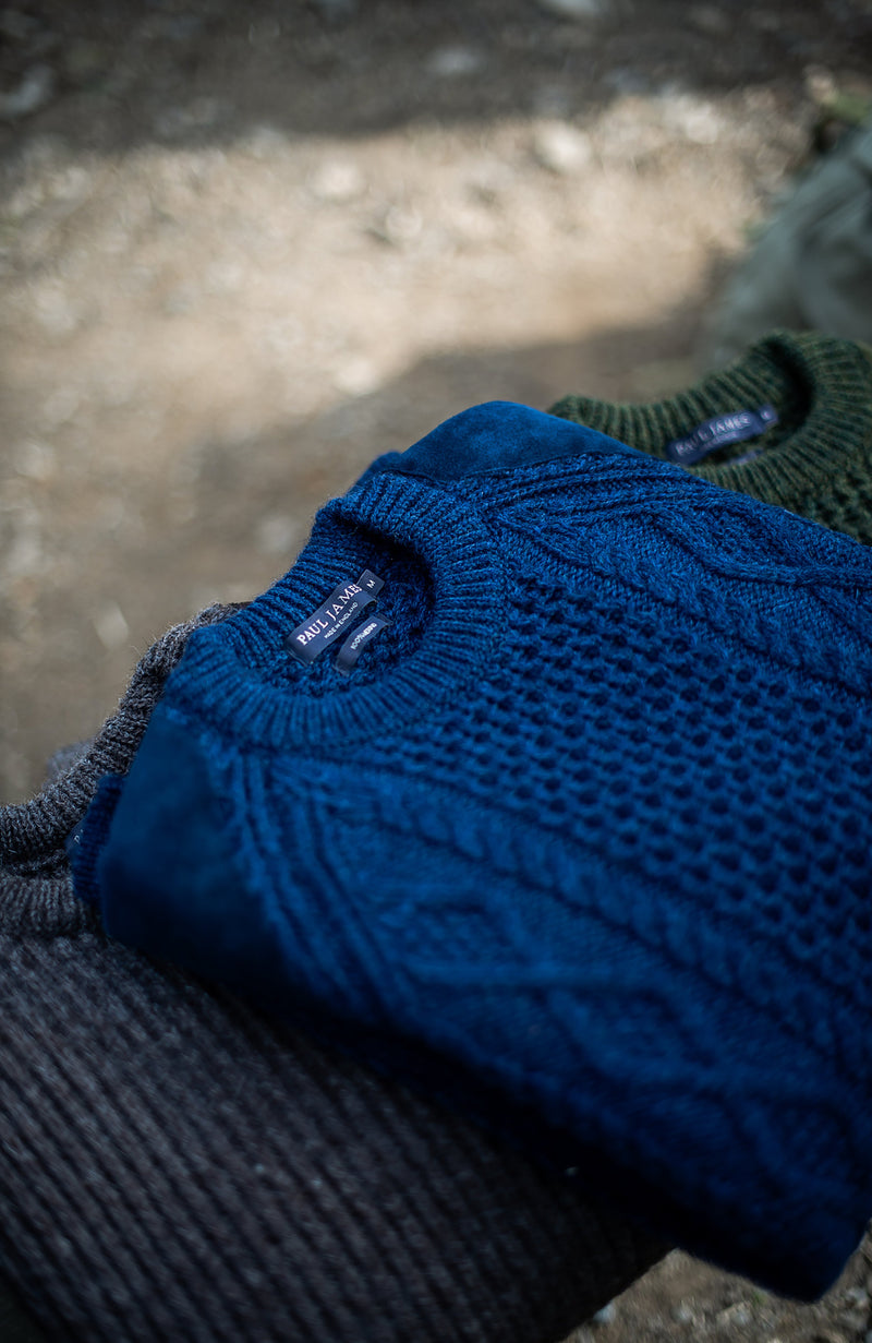 Mens Chunky Merino Wool Shooting Jumper