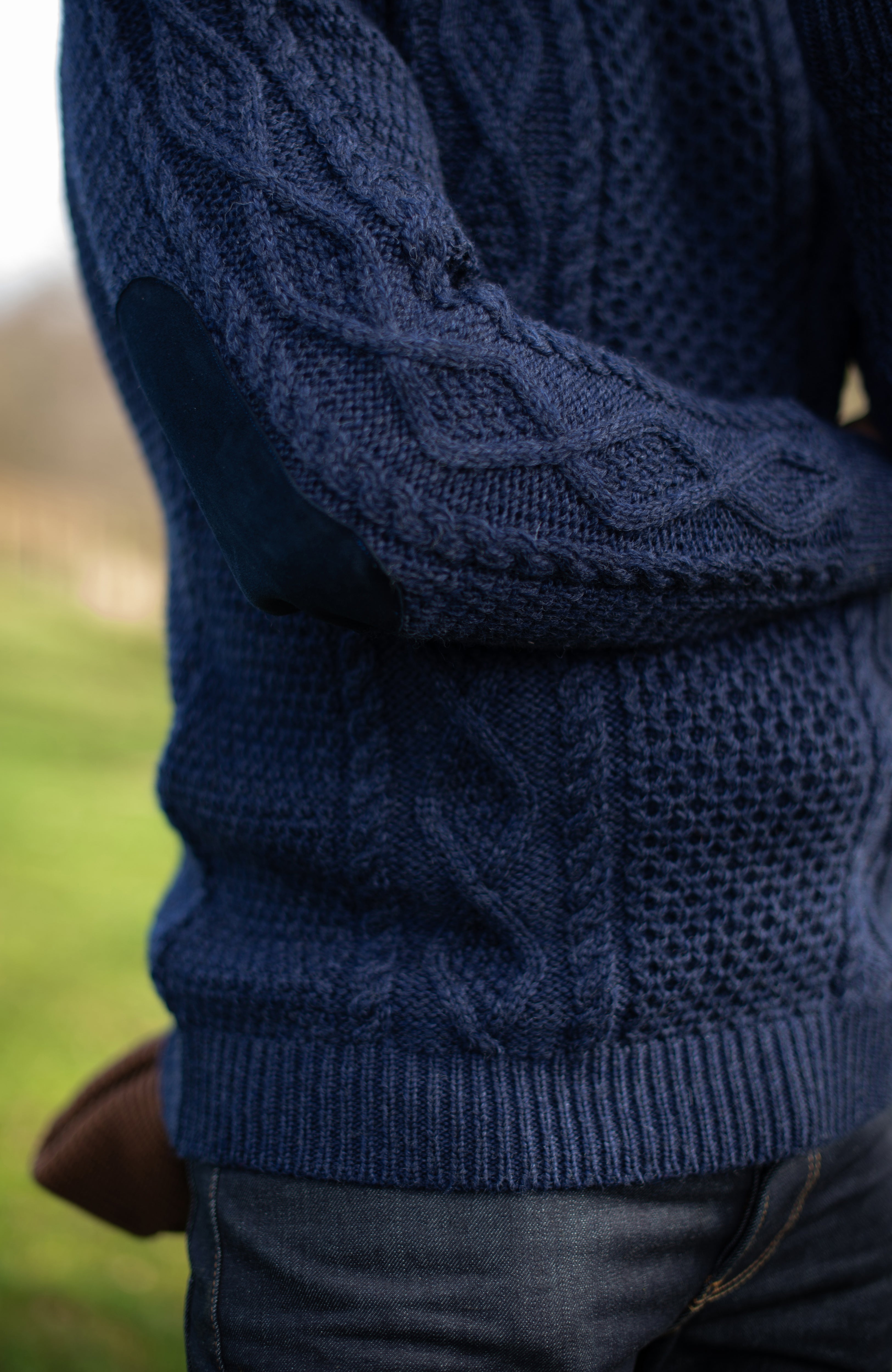 Mens Chunky Merino Wool Shooting Jumper