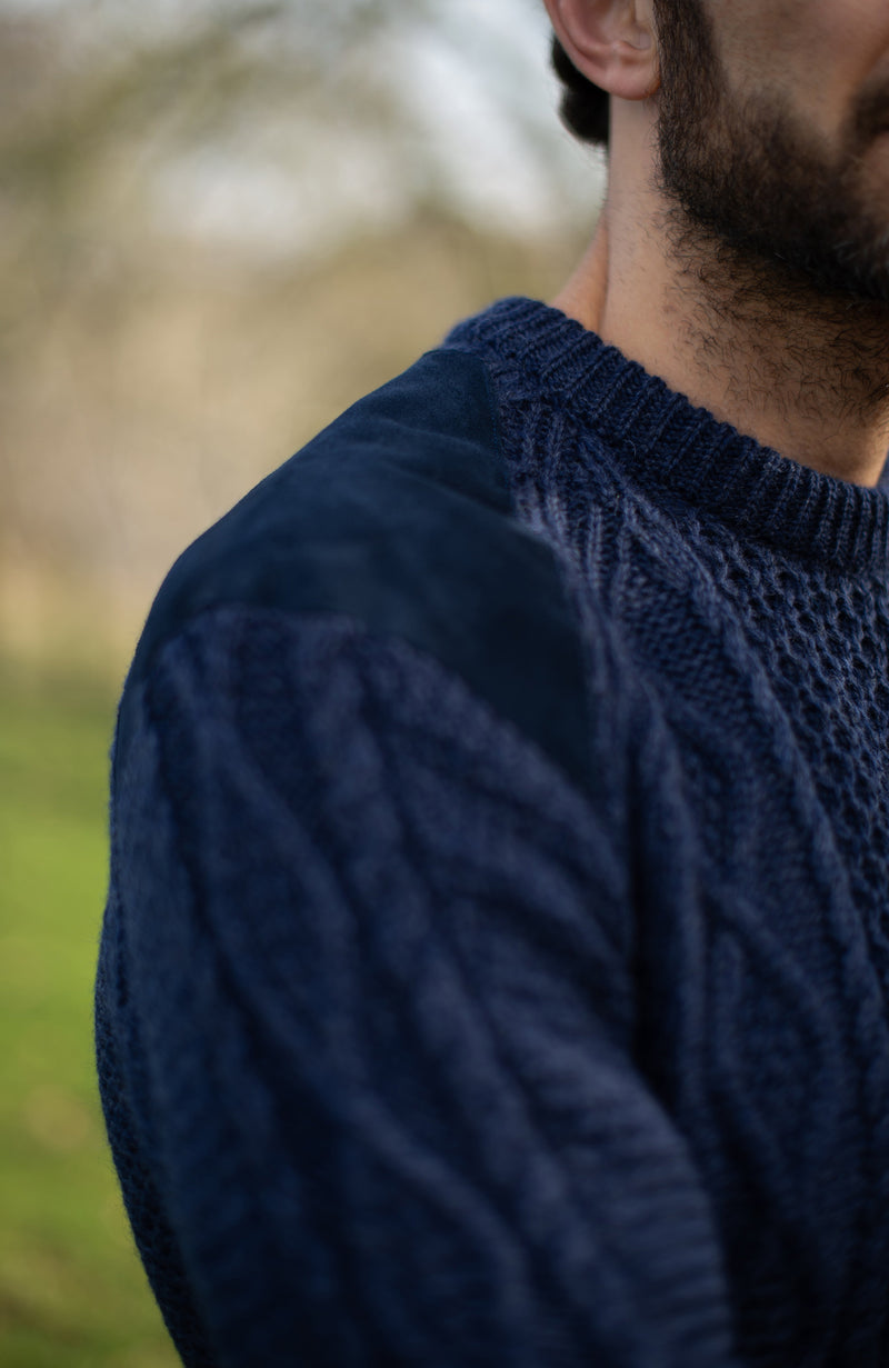 Mens Chunky Merino Wool Shooting Jumper