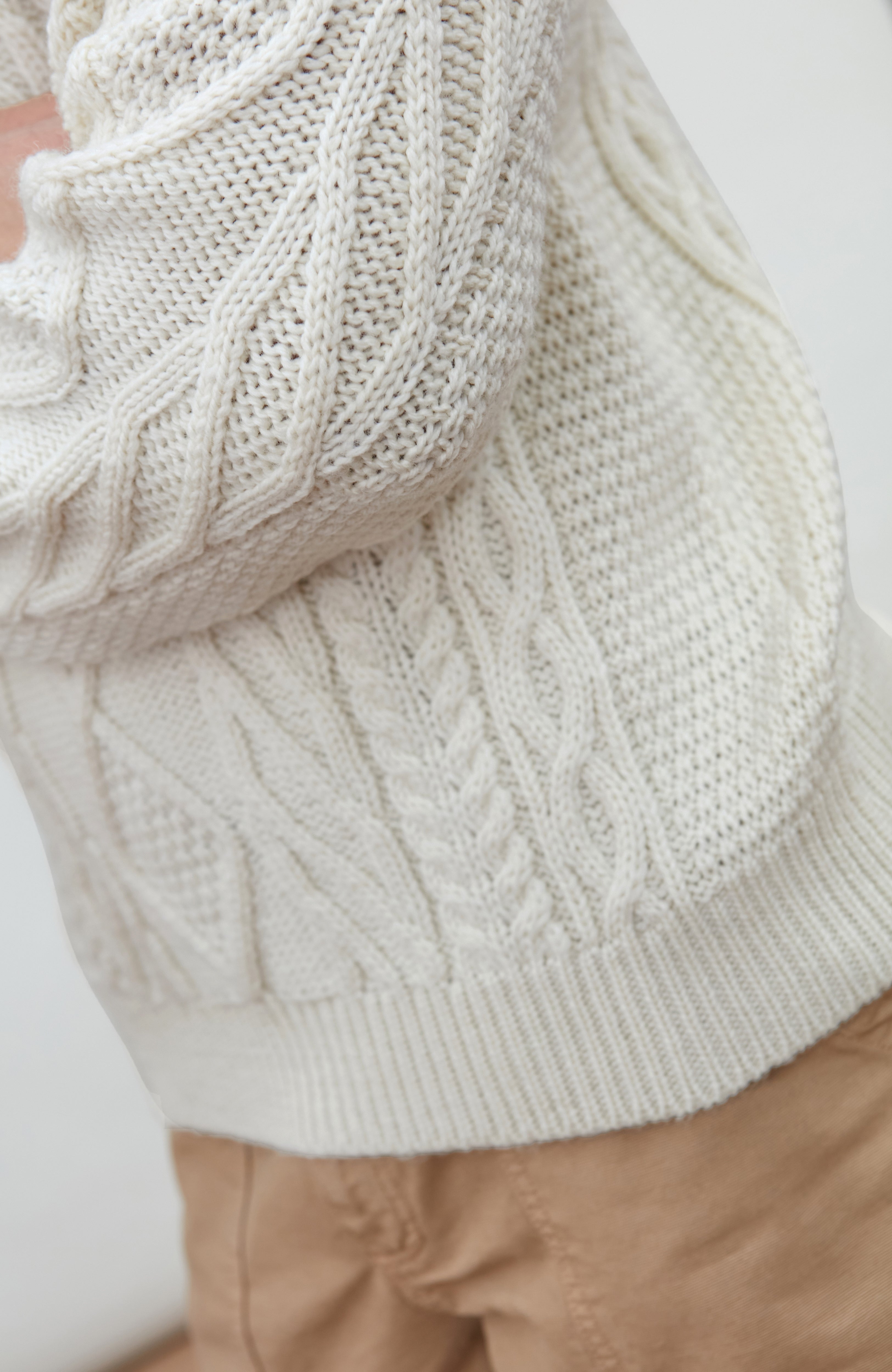Mens Chunky Merino Wool Cable Jumper