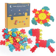 Montessori Creative Fun Puzzle for Children's Early Education with Geometric Shapes – Numbers and Letters