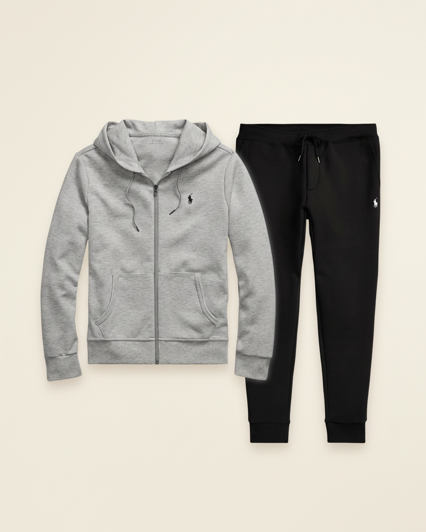 Zip Hoodie Set Essential Comfort