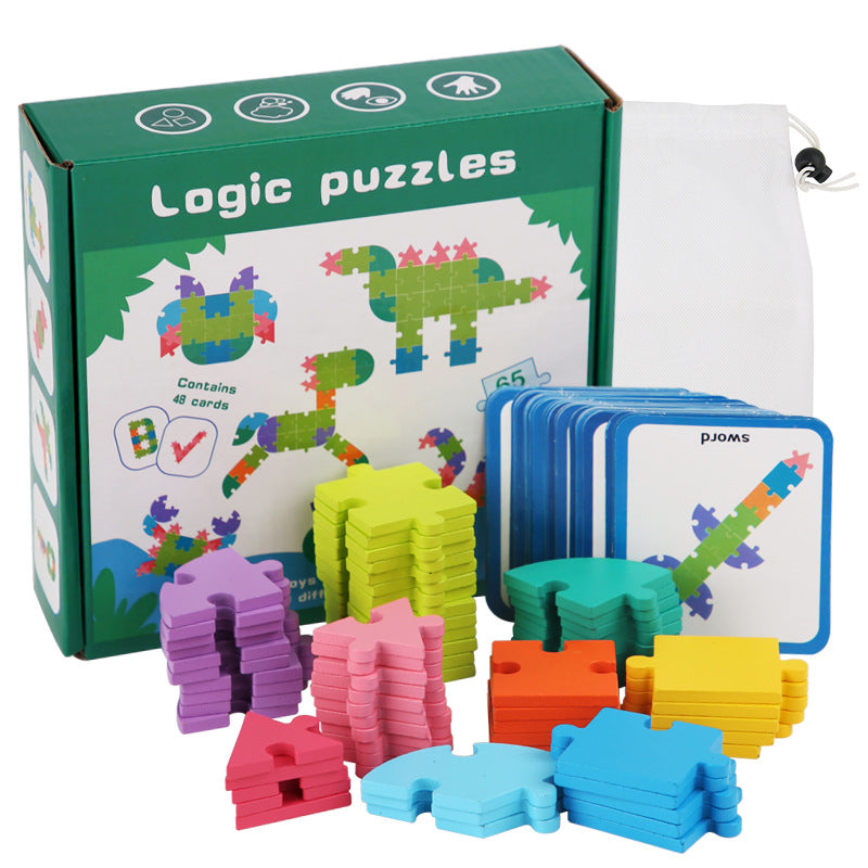 Montessori Card Three-dimensional Logical Thinking Puzzle