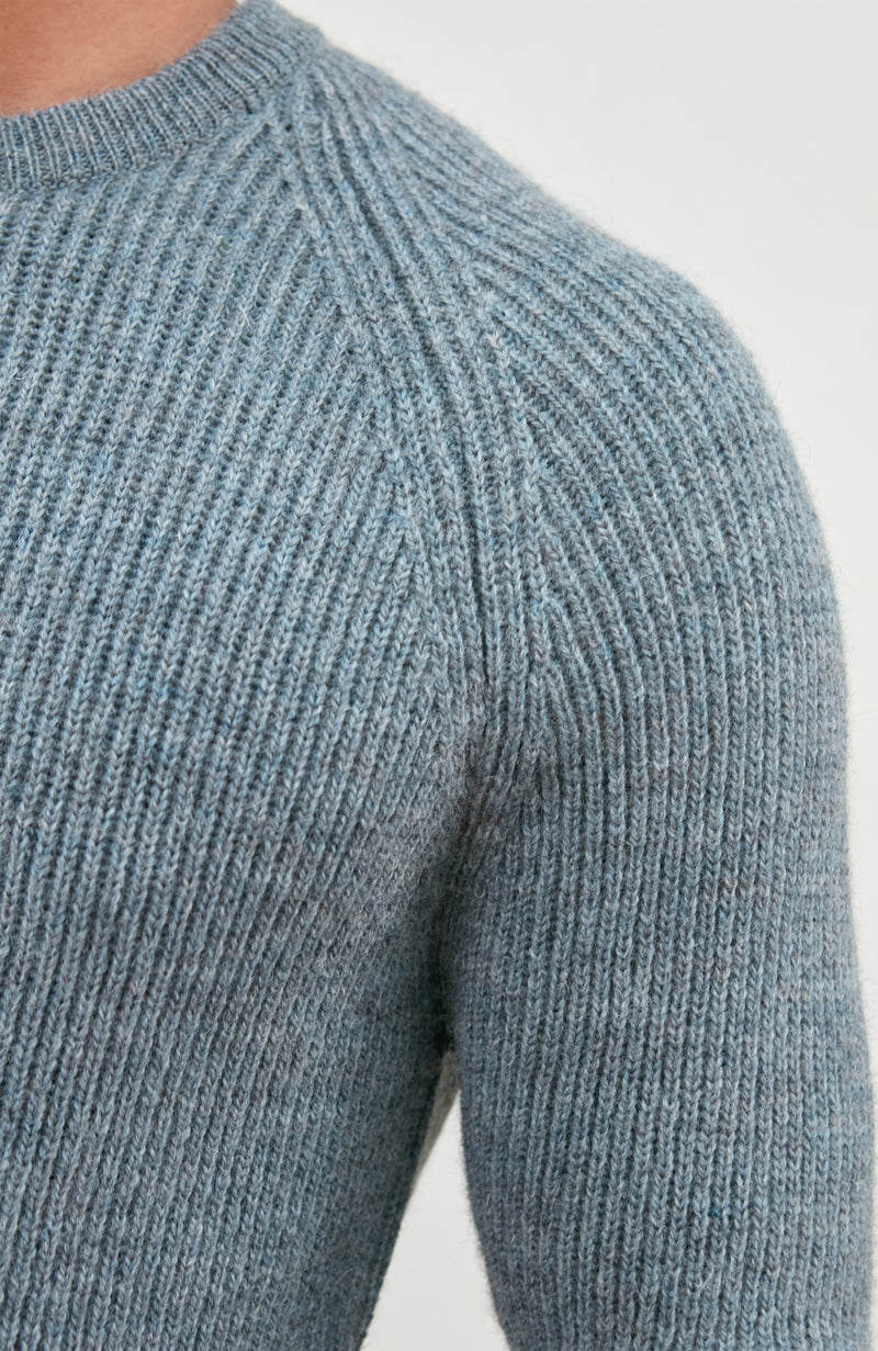 Mens Sheepsoft British Wool Rib Knit Jumper
