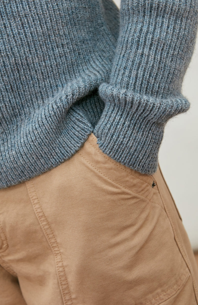 Mens Sheepsoft British Wool Rib Knit Jumper
