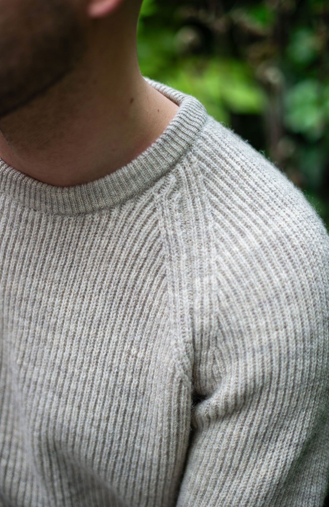 Mens Sheepsoft British Wool Fisherman Rib Knit Jumper