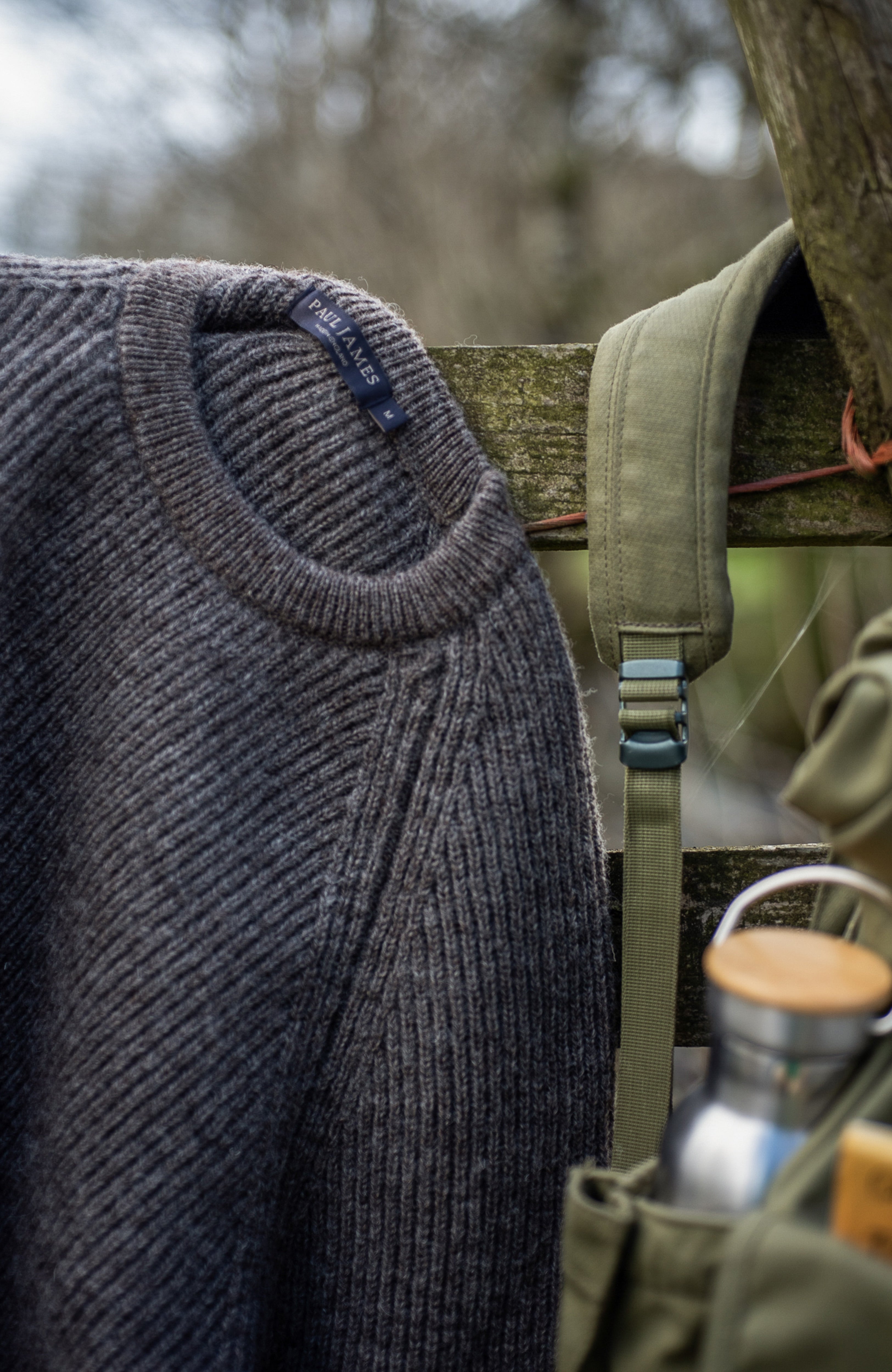 Mens Sheepsoft British Wool Fisherman Rib Knit Jumper
