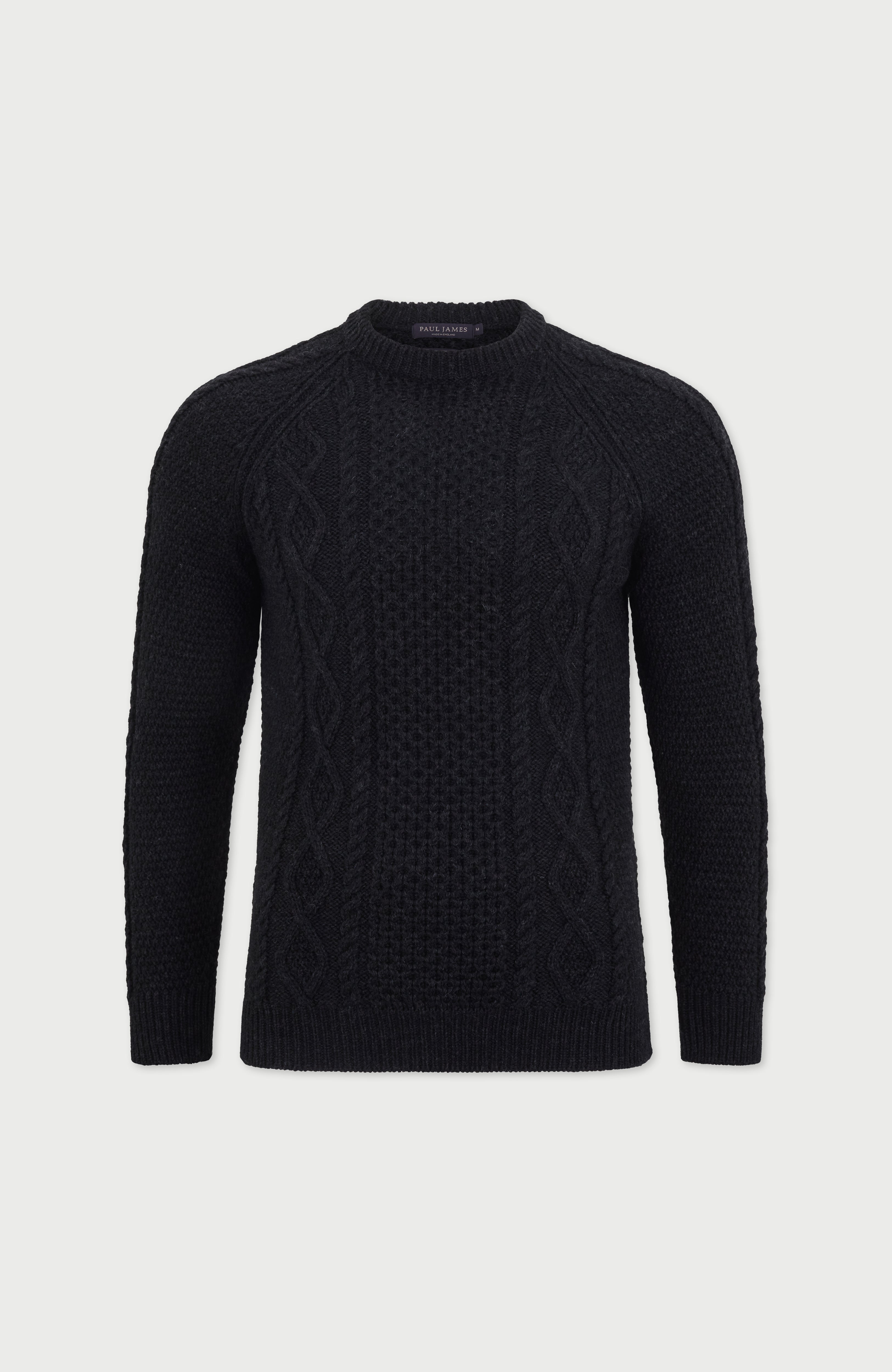 Mens Chunky Merino Wool Fisherman's Jumper