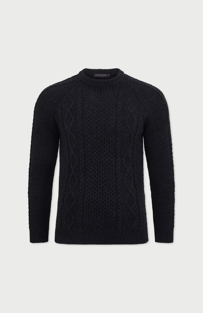 Mens Chunky Merino Wool Fisherman's Jumper