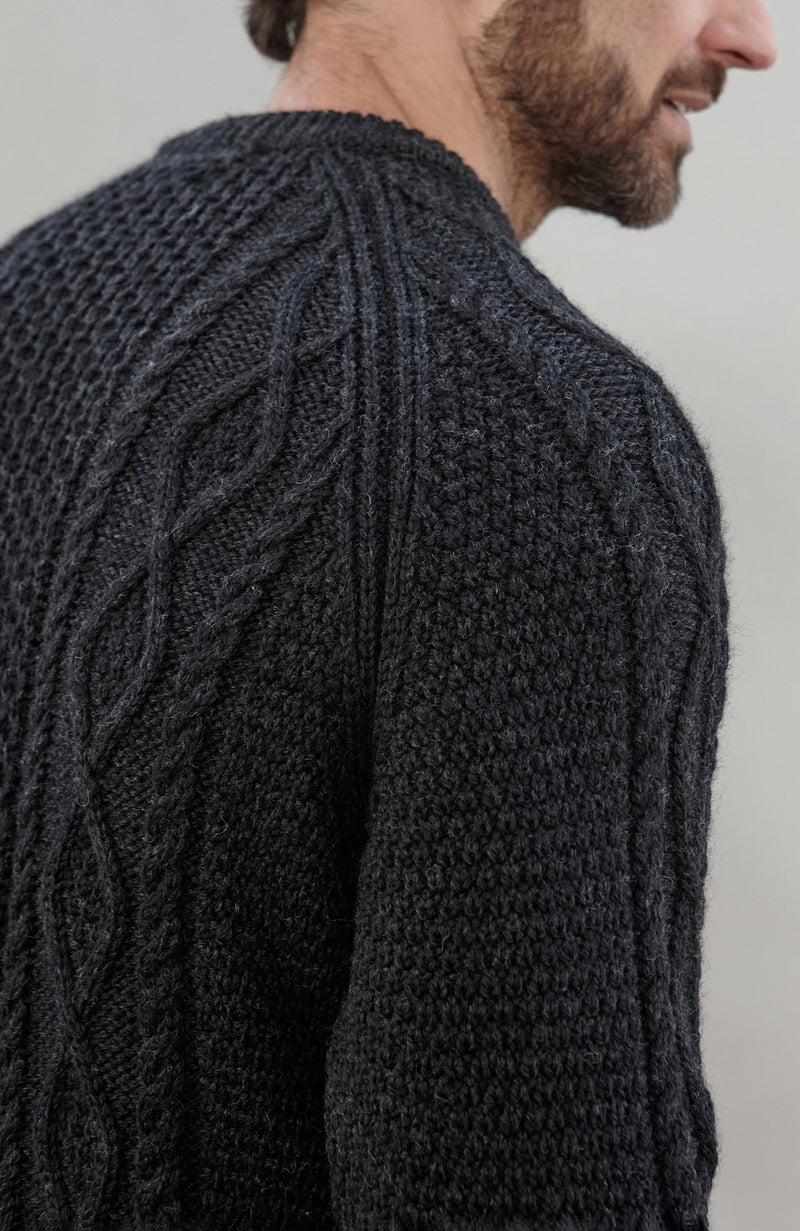 Mens Chunky Merino Wool Fisherman's Jumper