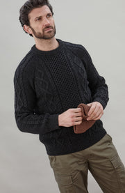 Mens Chunky Merino Wool Fisherman's Jumper