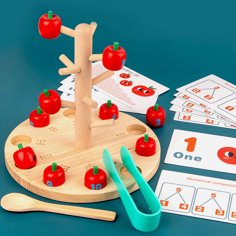 Montessori Fun Apple Picking Game – Children's Cognitive and Focus Training