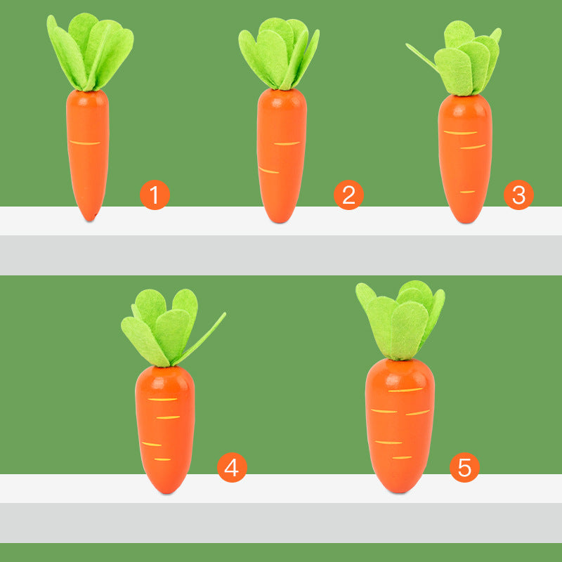 Montessori Wooden Fun Number Carrot Pulling Game – Cognition