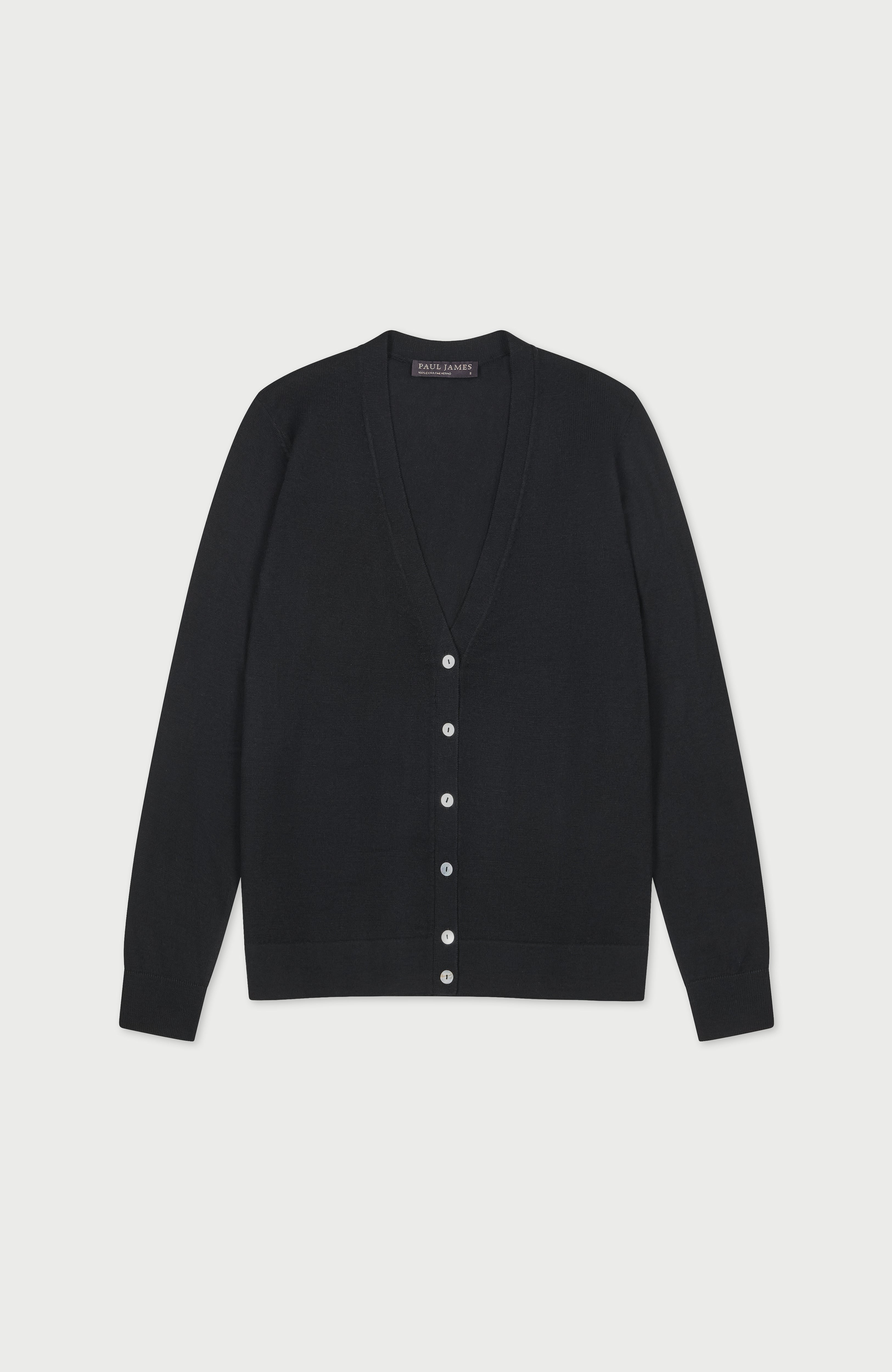 Womens Extra Fine Merino V Neck Cardigan