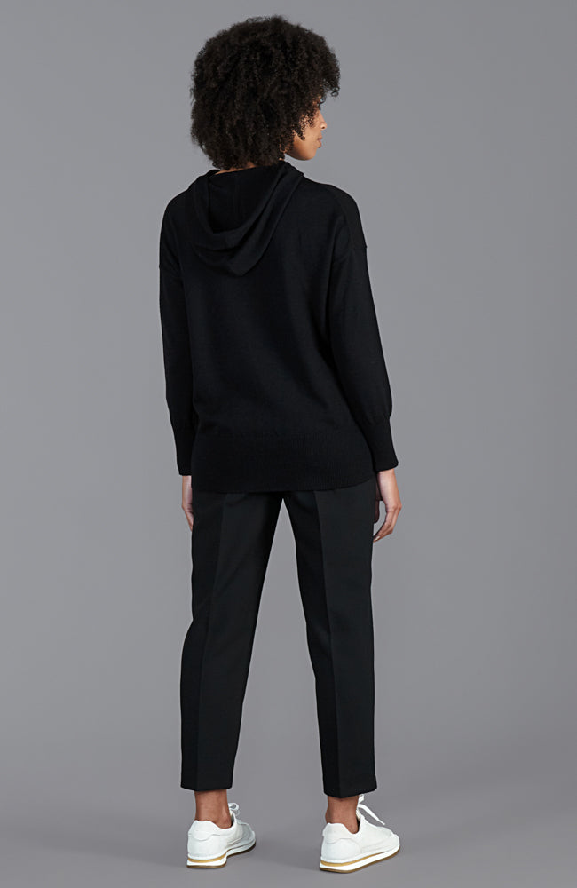 Womens Pure Extra Fine Merino Relaxed Fit Hooded Jumper