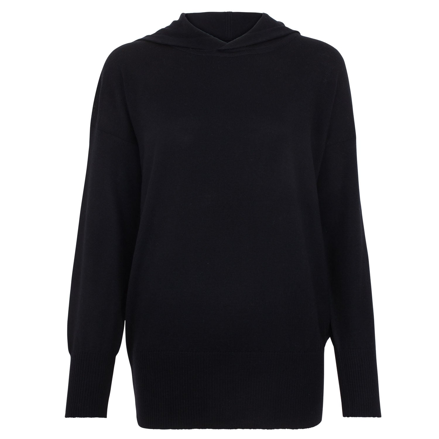Womens Pure Extra Fine Merino Relaxed Fit Hooded Jumper