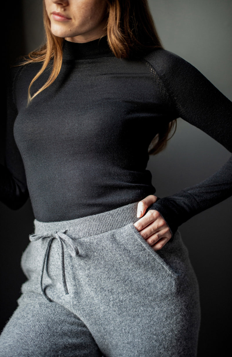 Womens Heavyweight Merino Activewear High Neck Top