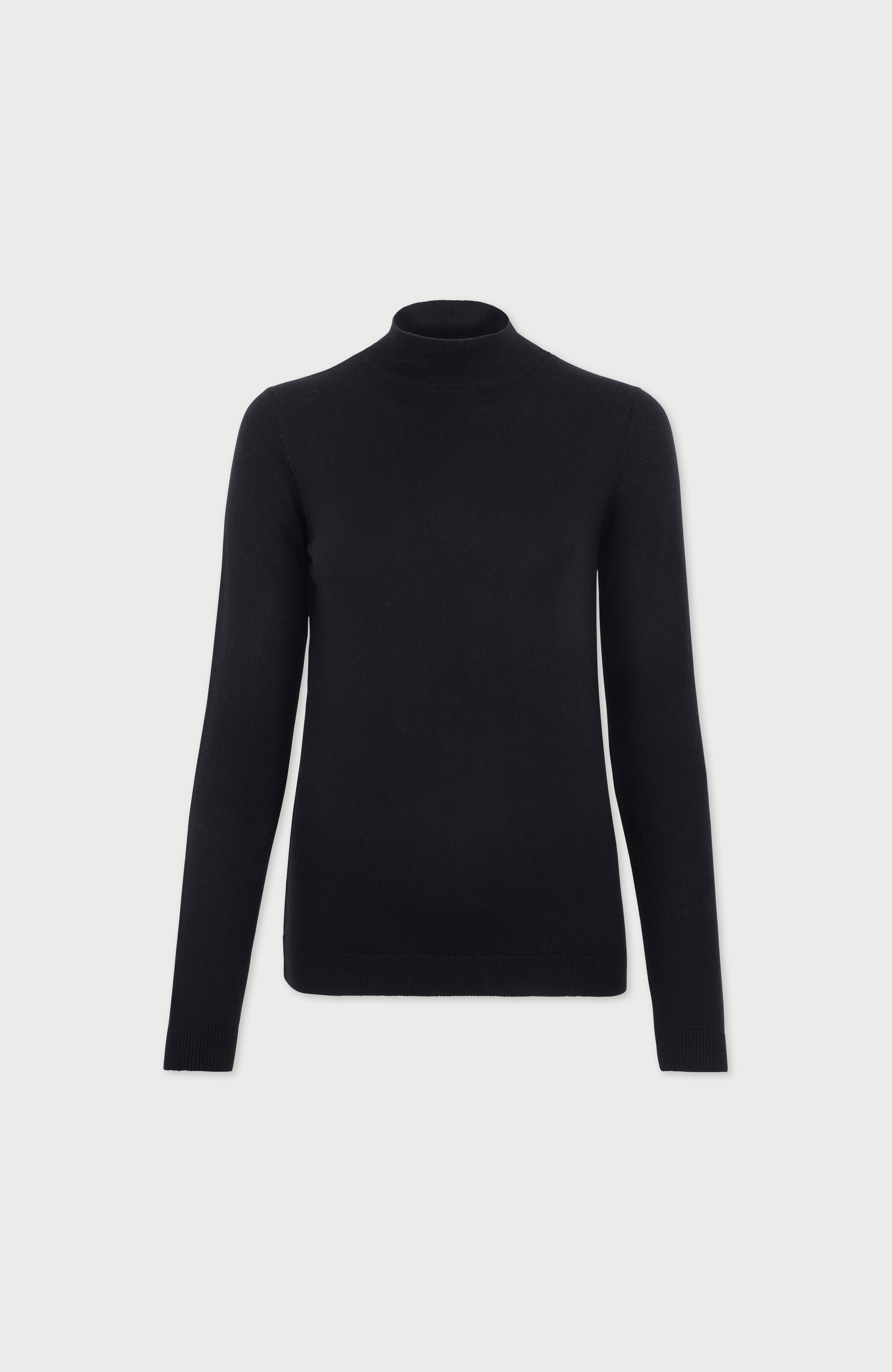 Womens Pure Extra Fine Merino High Neck Jumper