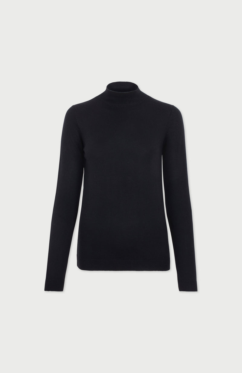 Womens Pure Extra Fine Merino High Neck Jumper