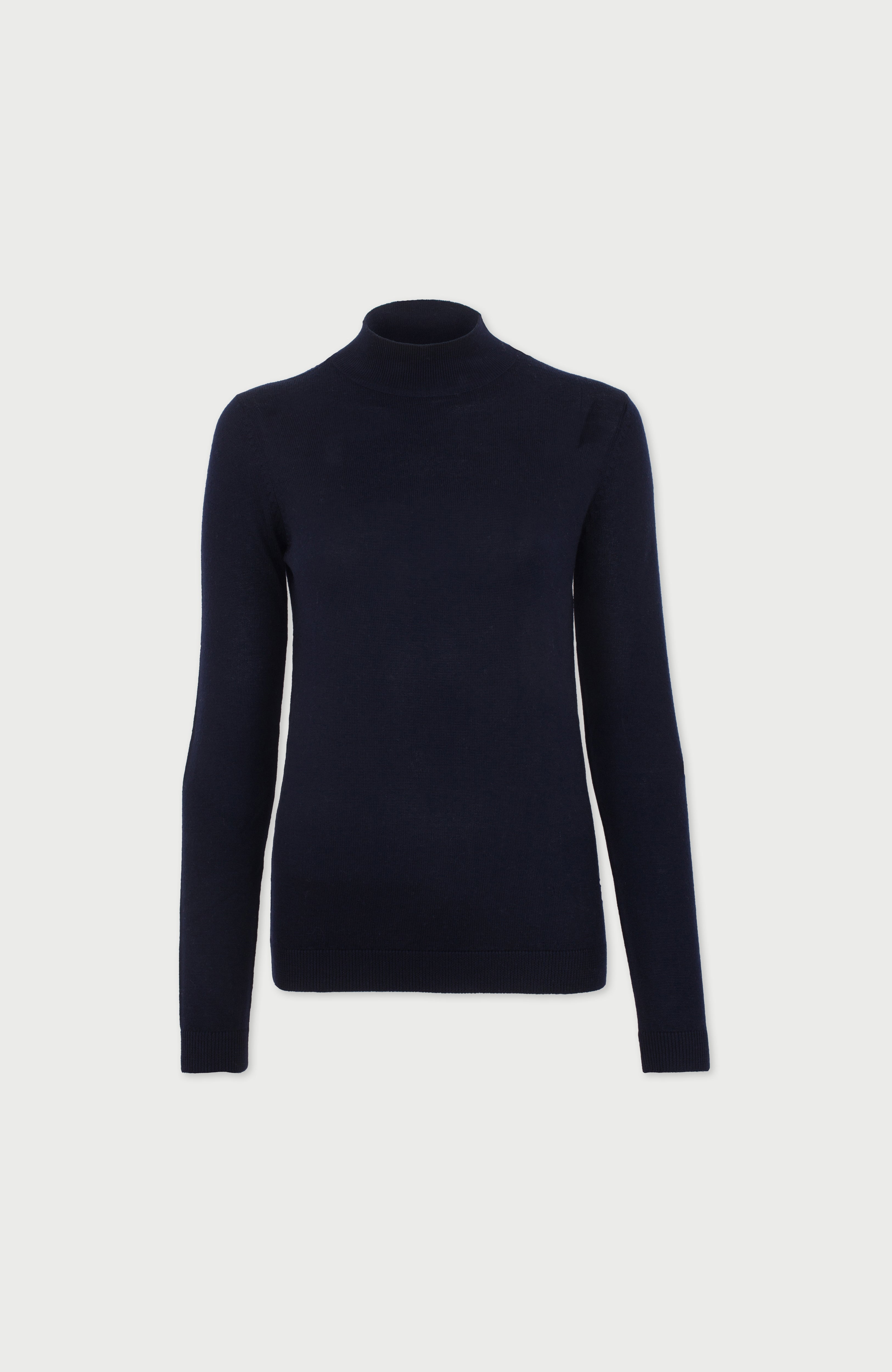 Womens Pure Extra Fine Merino High Neck Jumper