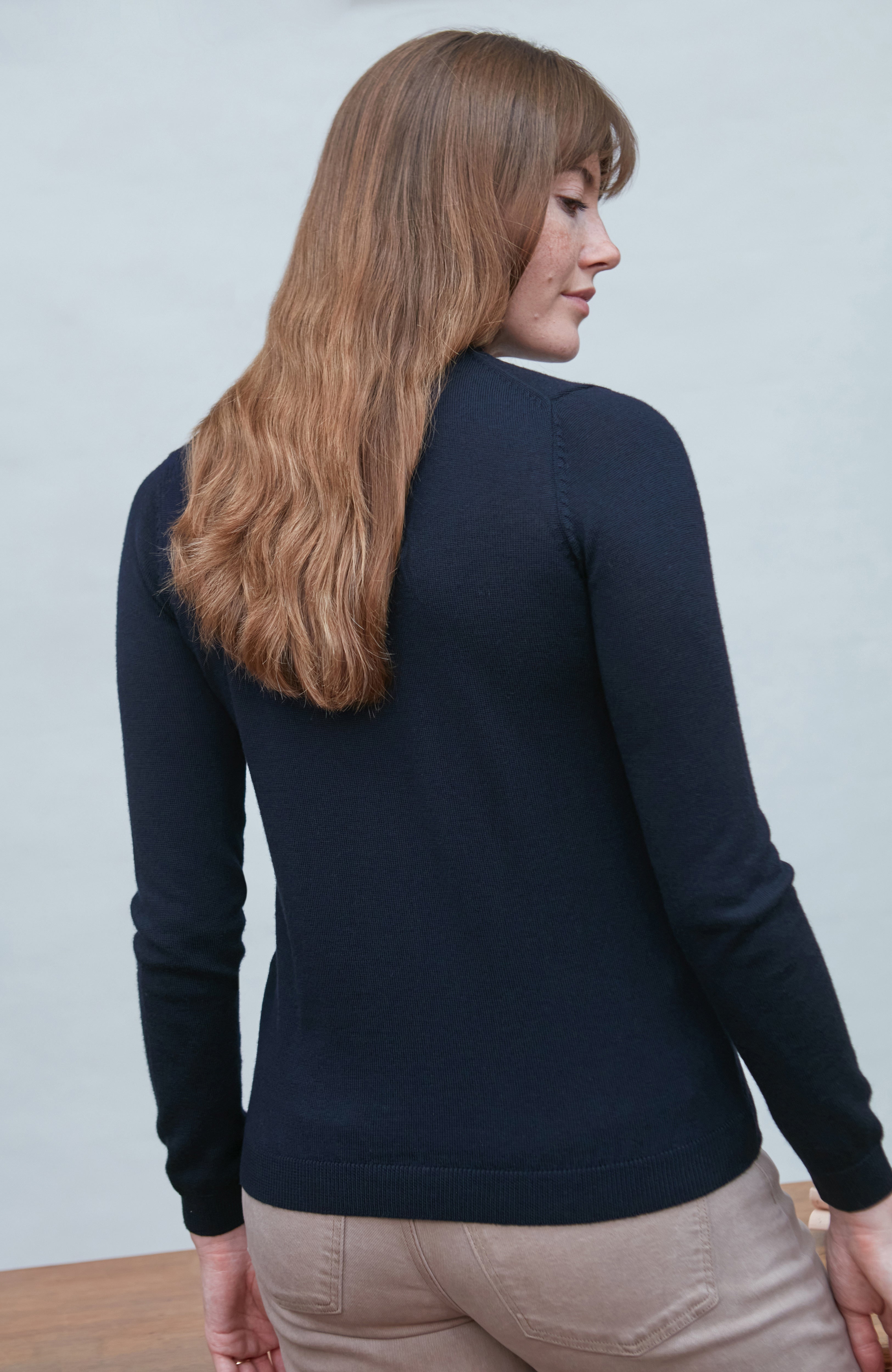 Womens Pure Extra Fine Merino High Neck Jumper