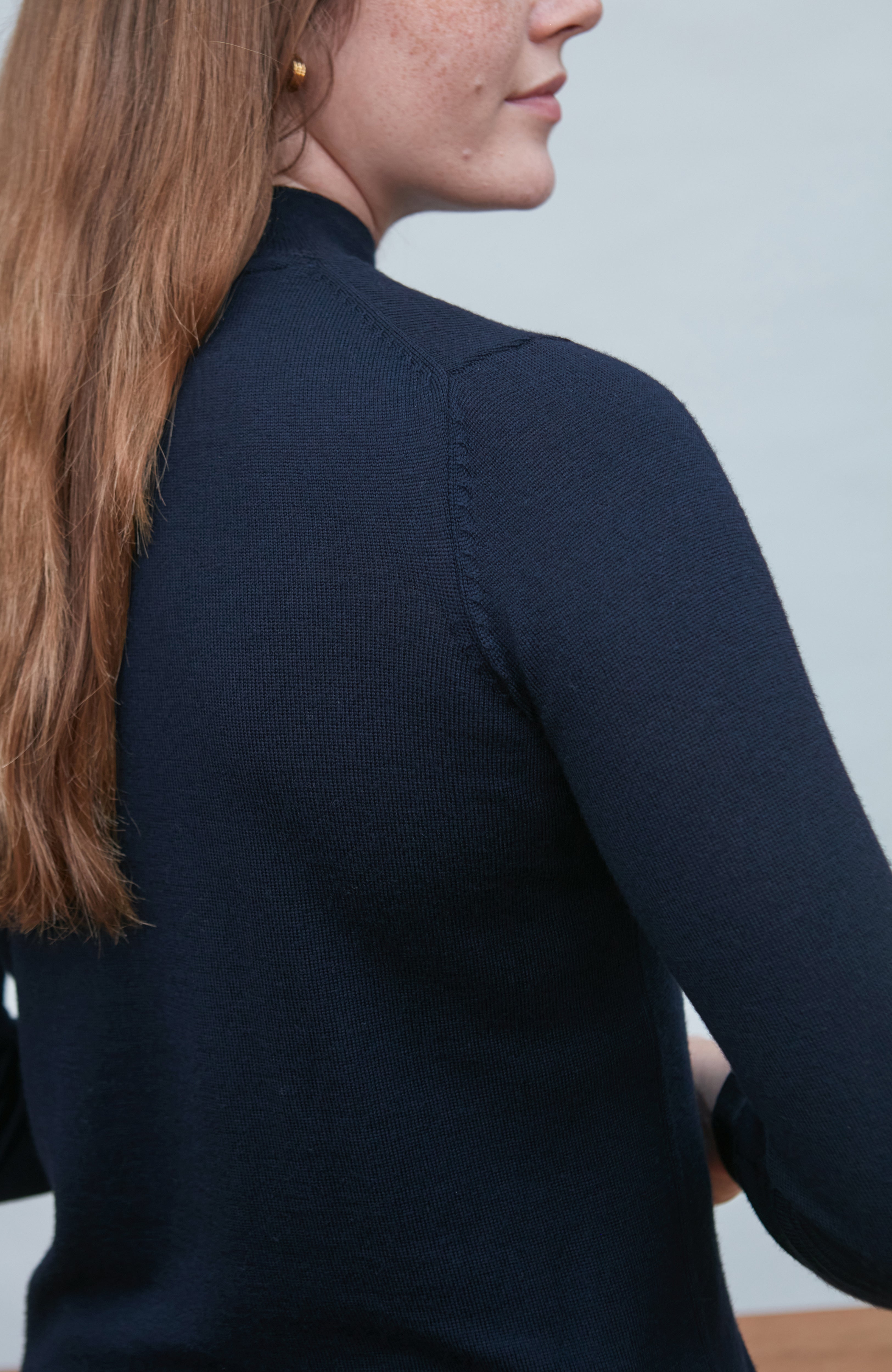 Womens Pure Extra Fine Merino High Neck Jumper