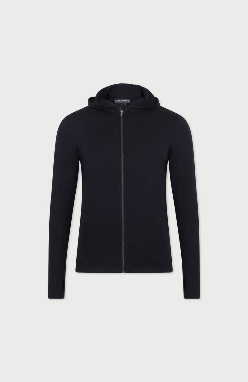 Mens Heavyweight Merino Activewear Hooded Jumper