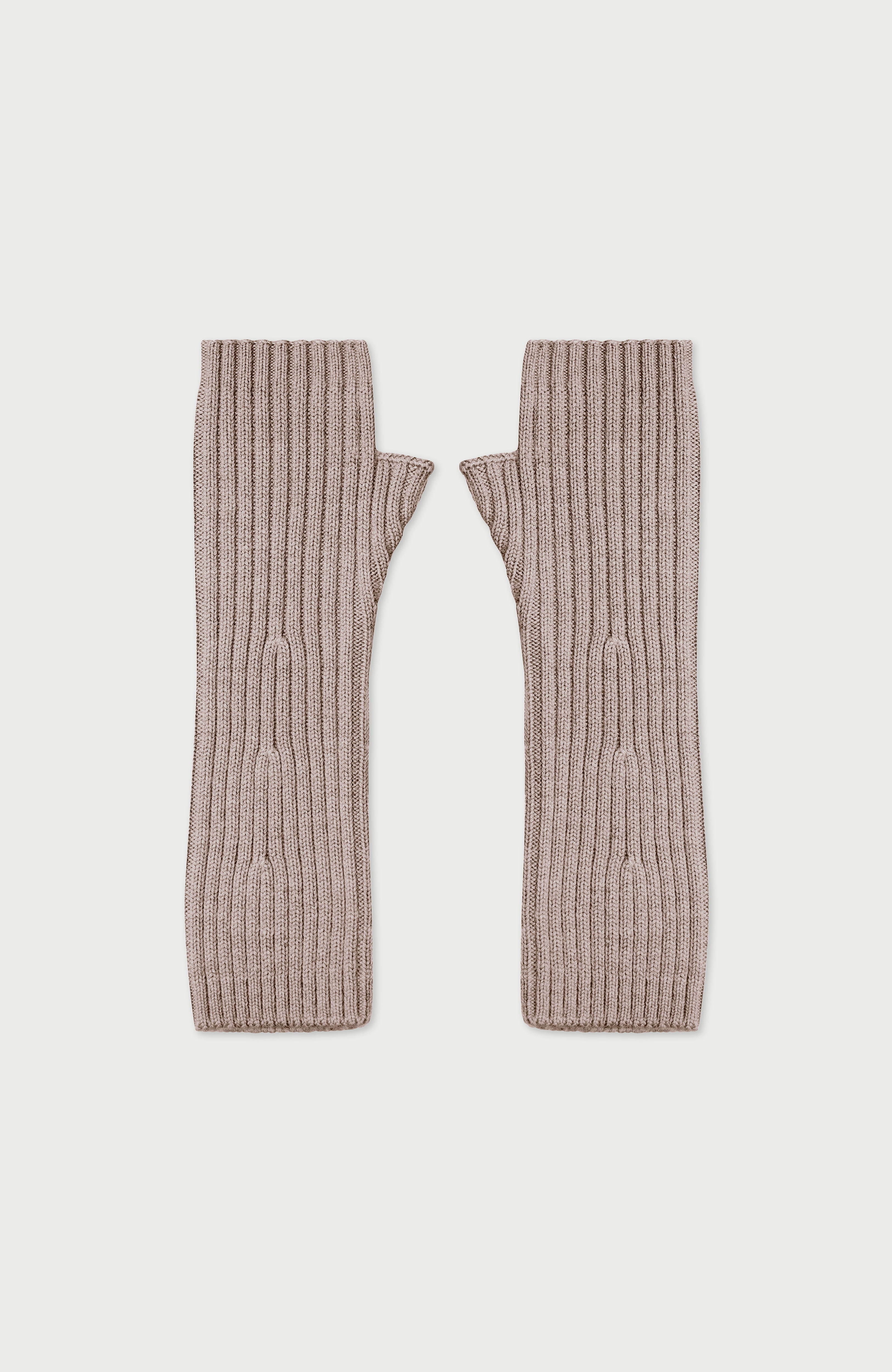 Womens Merino Activewear Ribbed Fingerless Gloves
