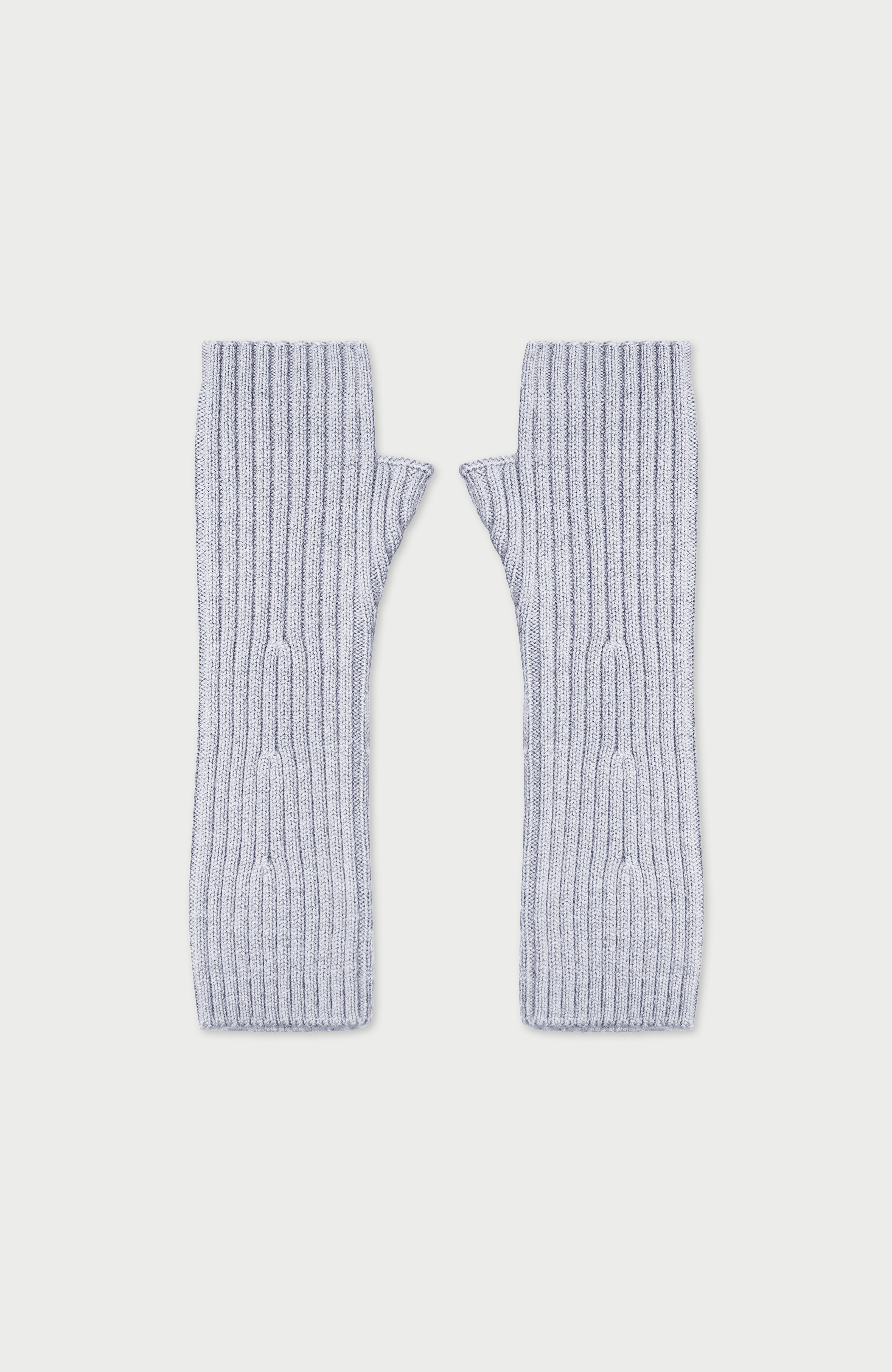 Womens Merino Activewear Ribbed Fingerless Gloves