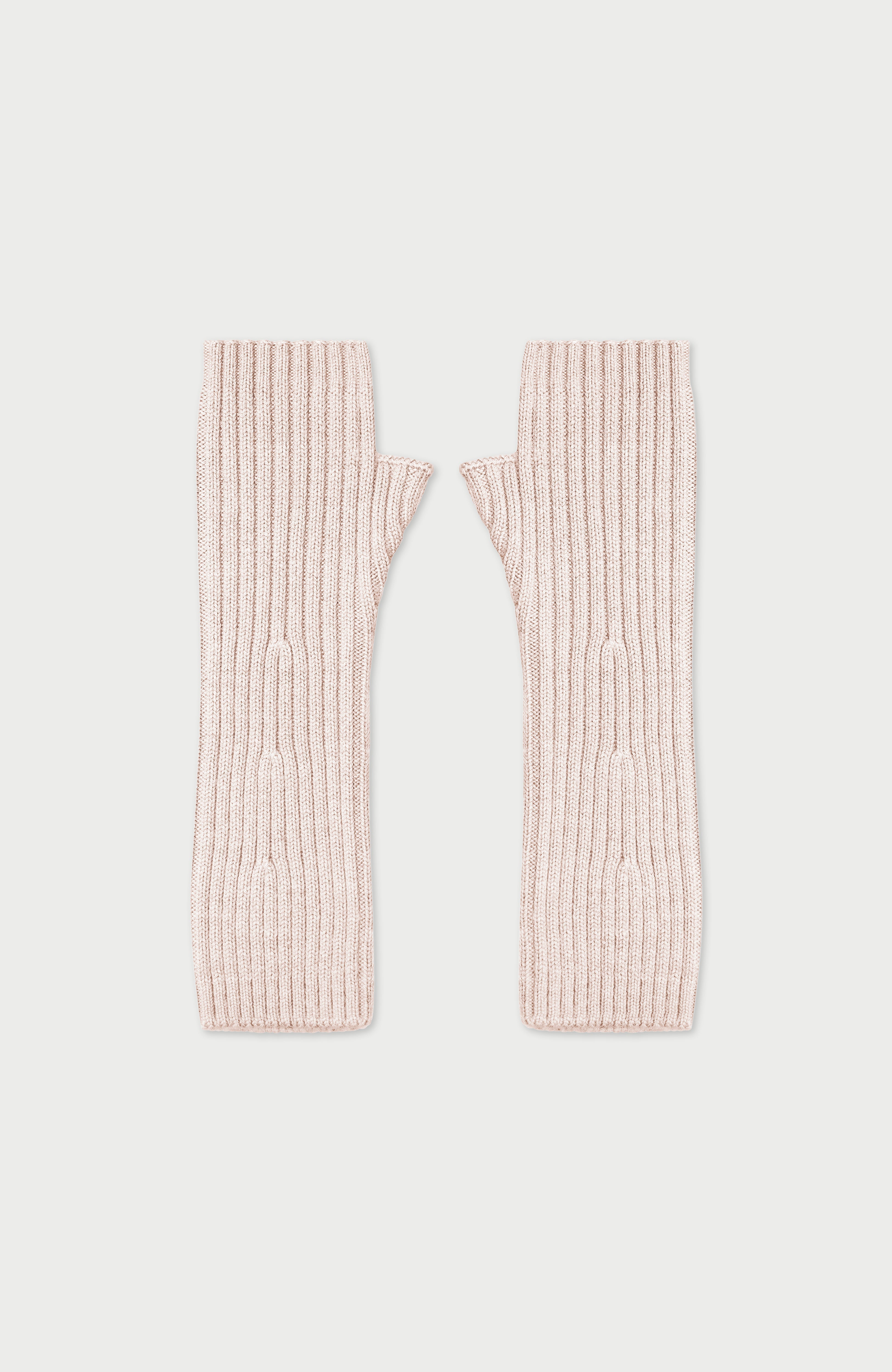 Womens Merino Activewear Ribbed Fingerless Gloves