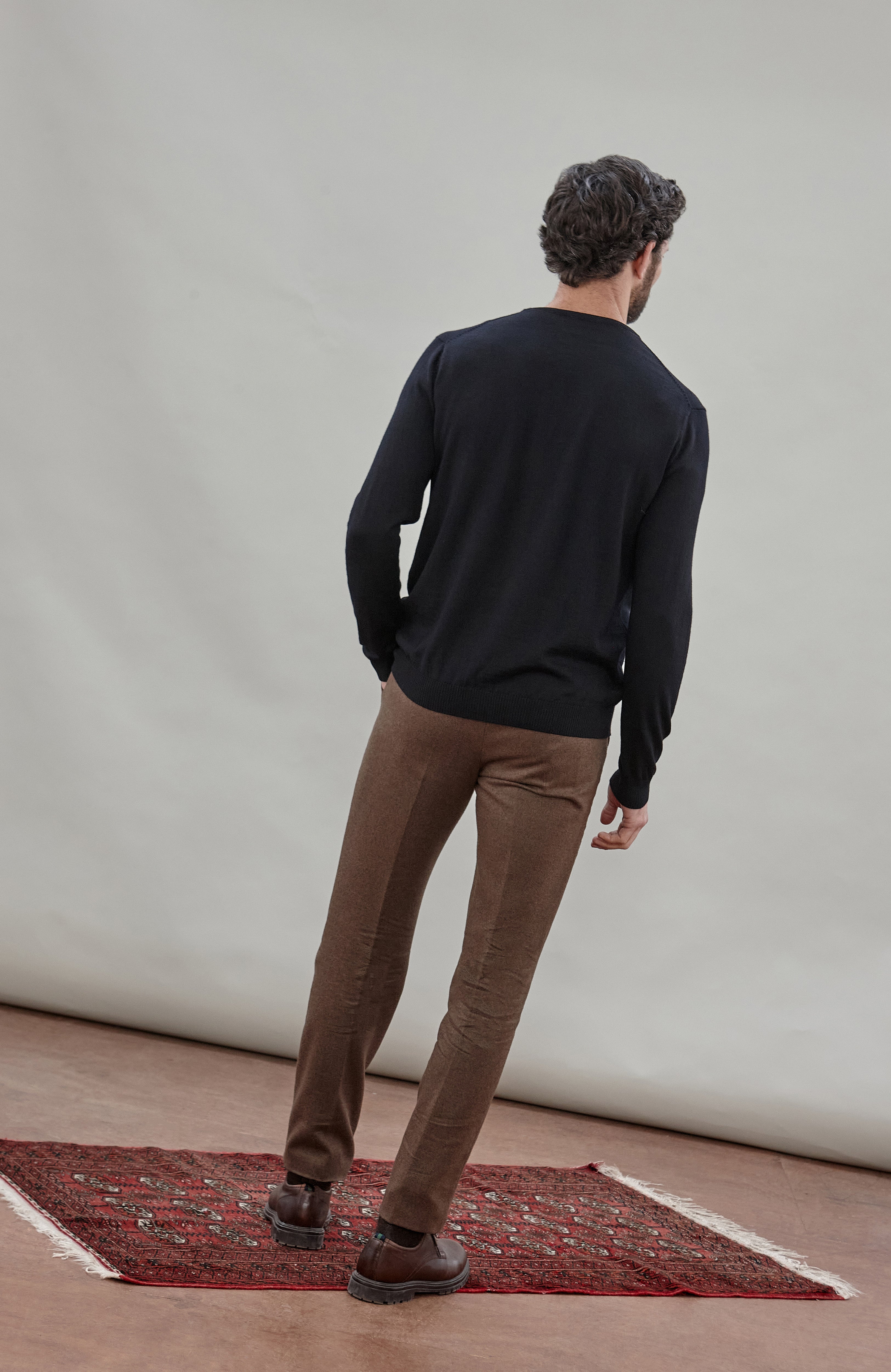 Mens Extra Fine Merino Wool Crew Neck Jumper