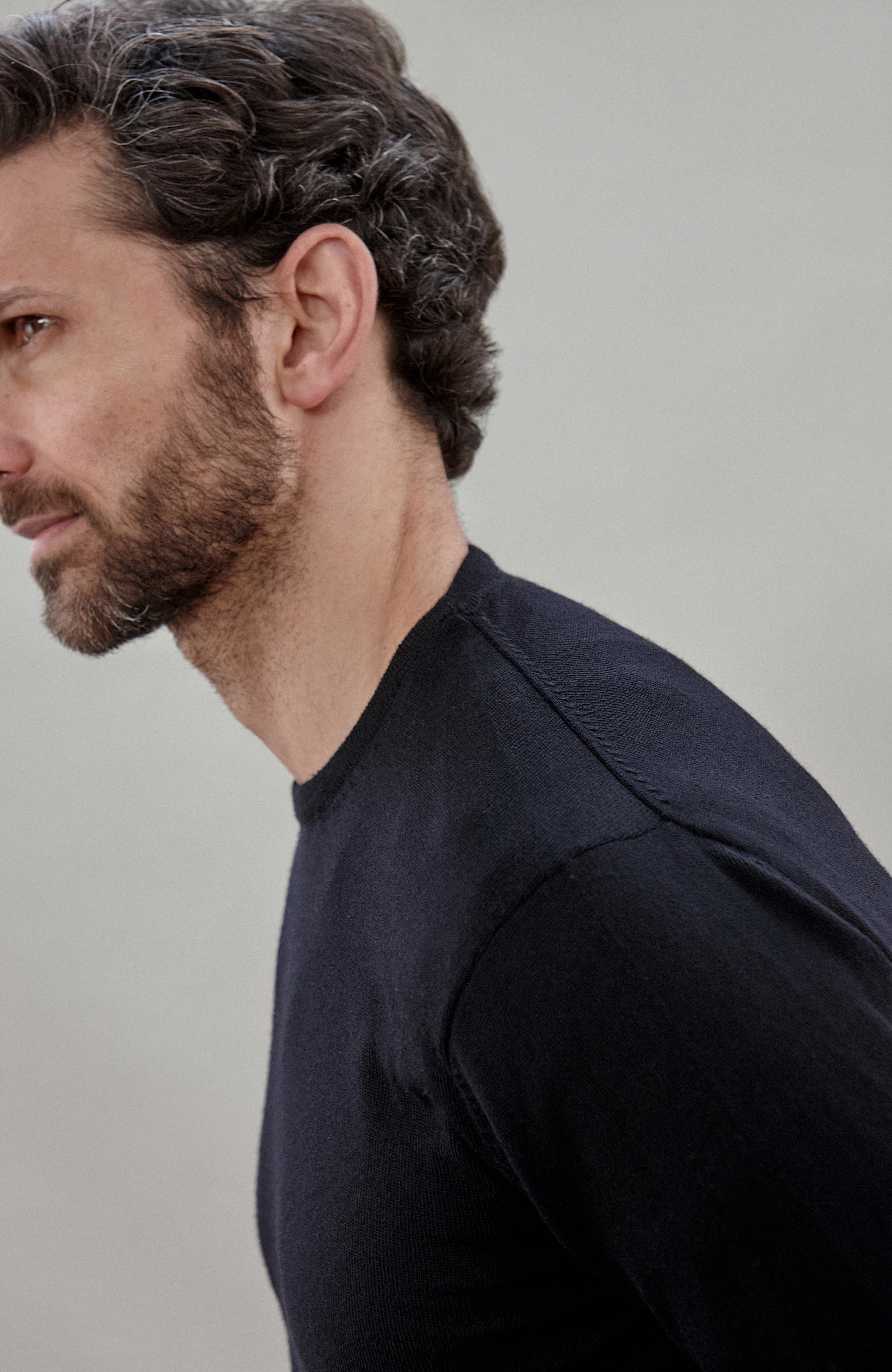 Mens Extra Fine Merino Wool Crew Neck Jumper