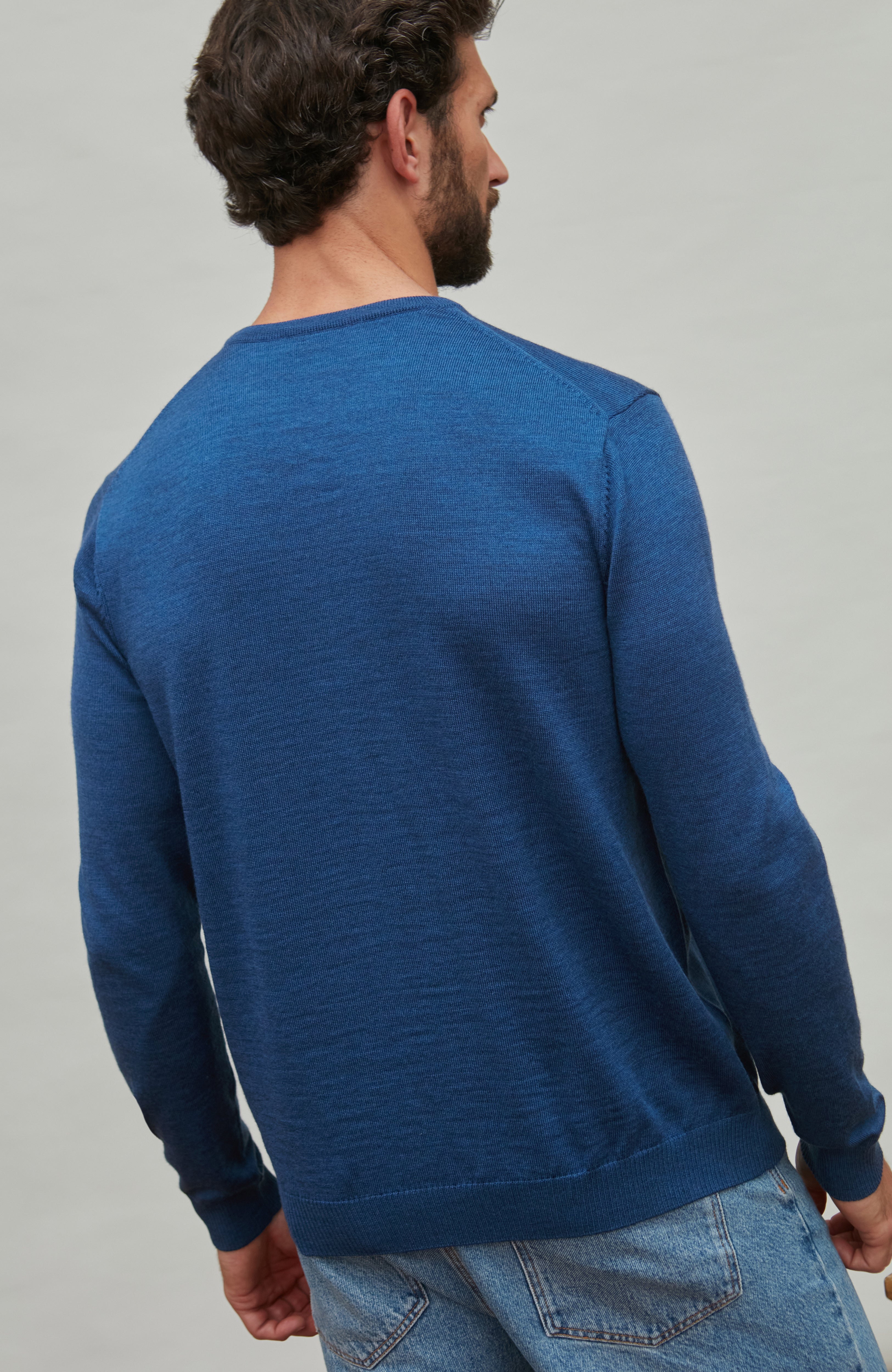 Mens Extra Fine Merino Wool Crew Neck Jumper