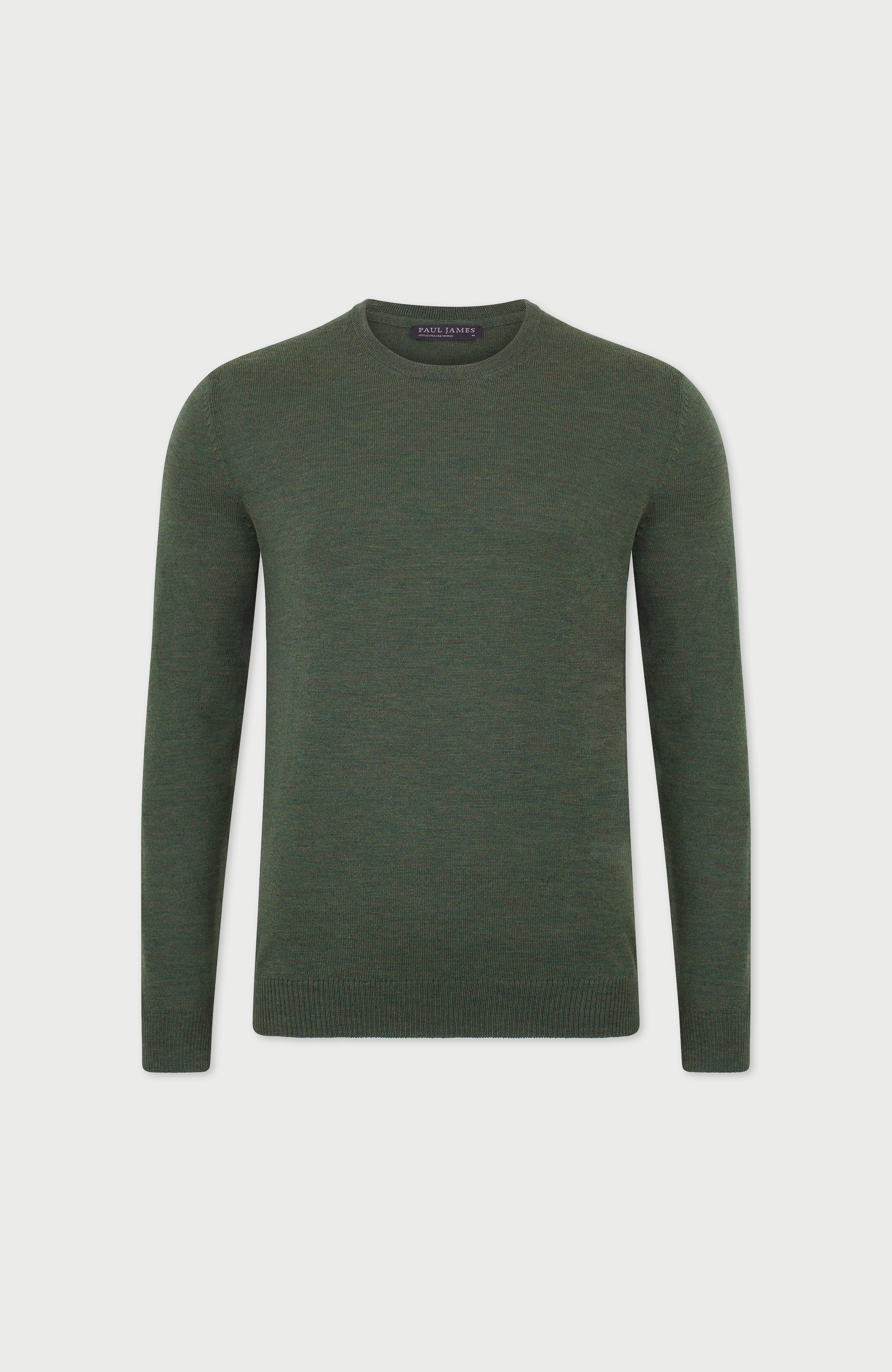 Mens Extra Fine Merino Wool Crew Neck Jumper