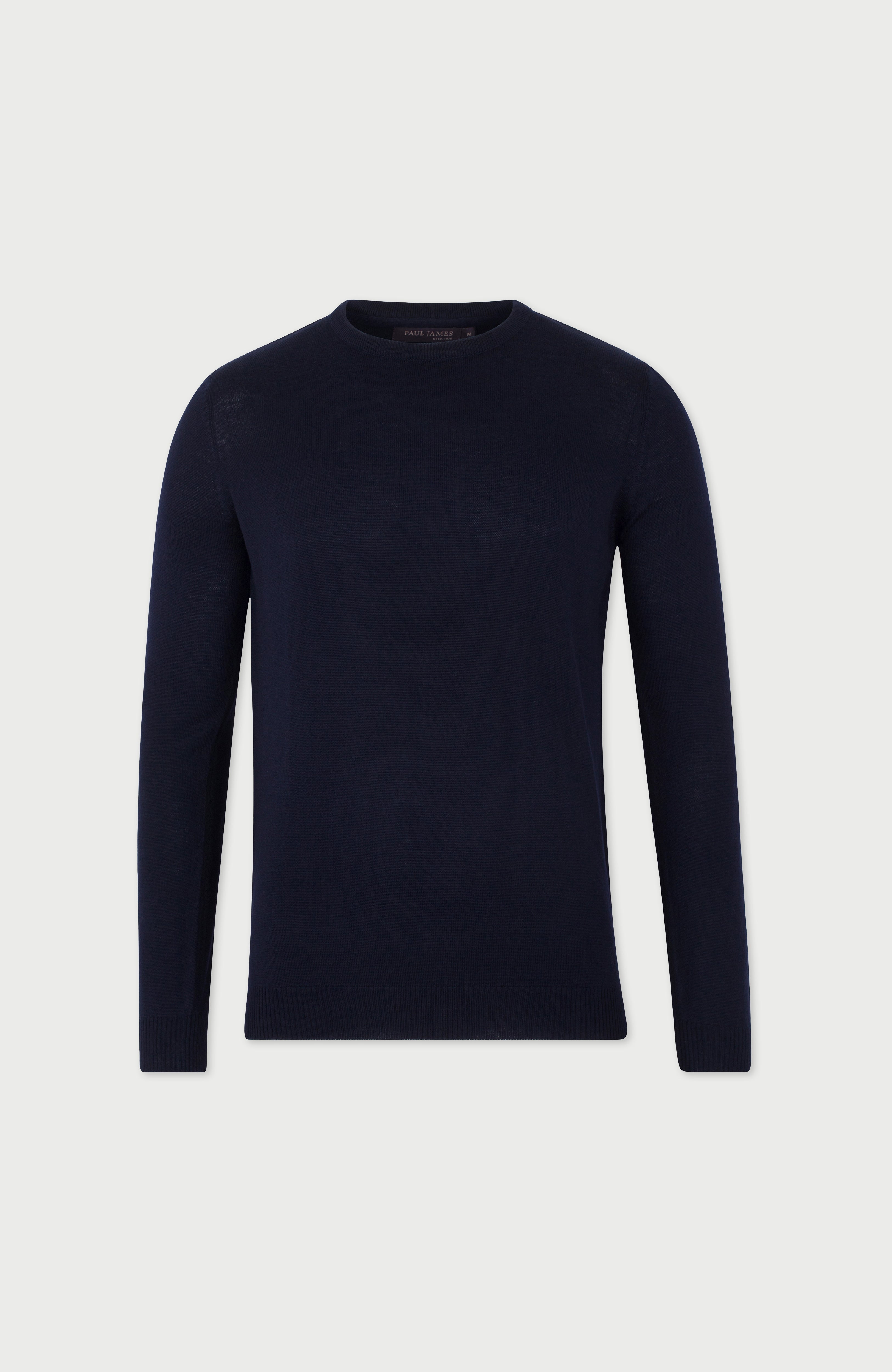 Mens Extra Fine Merino Wool Crew Neck Jumper