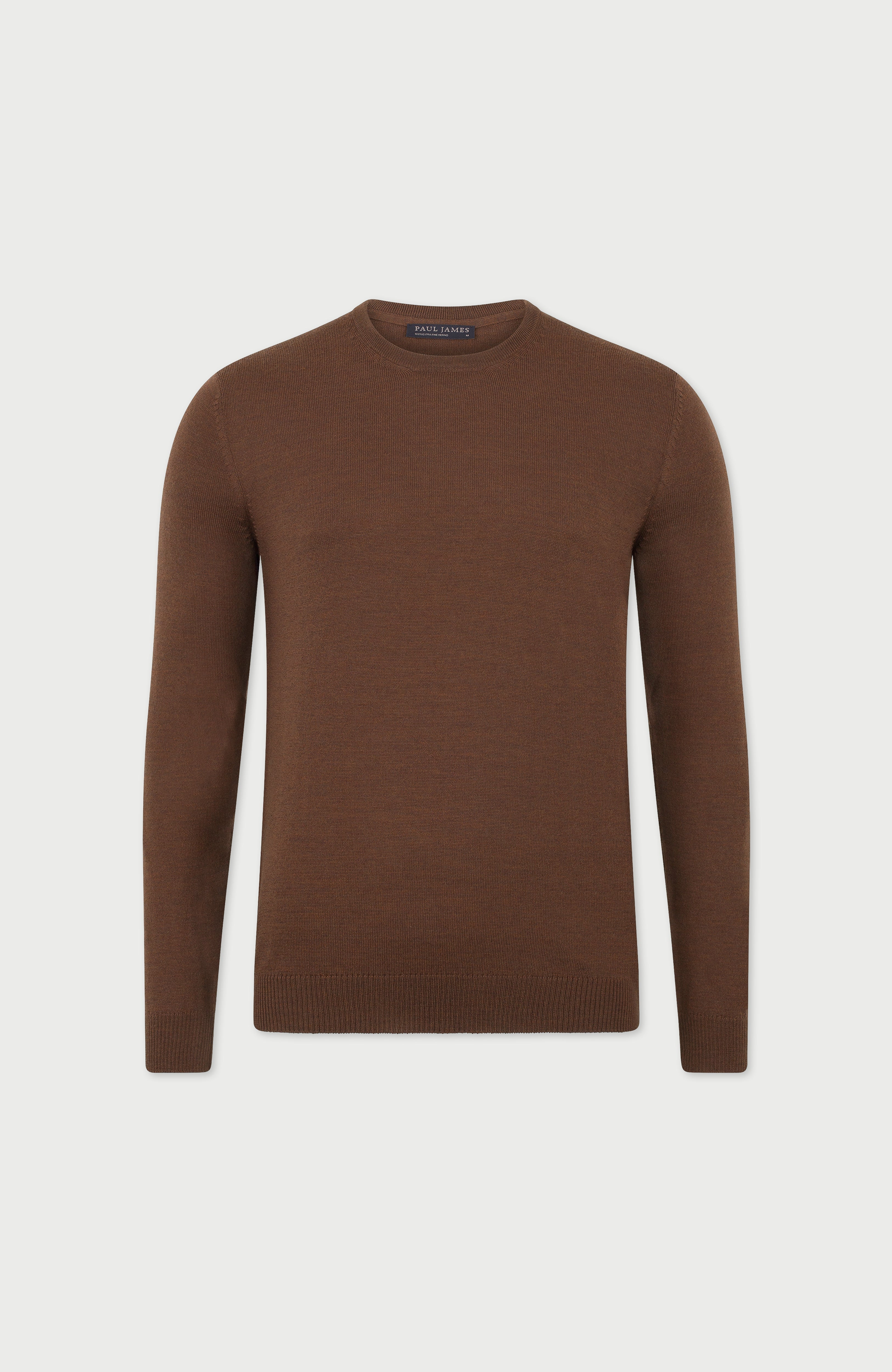 Mens Extra Fine Merino Wool Crew Neck Jumper