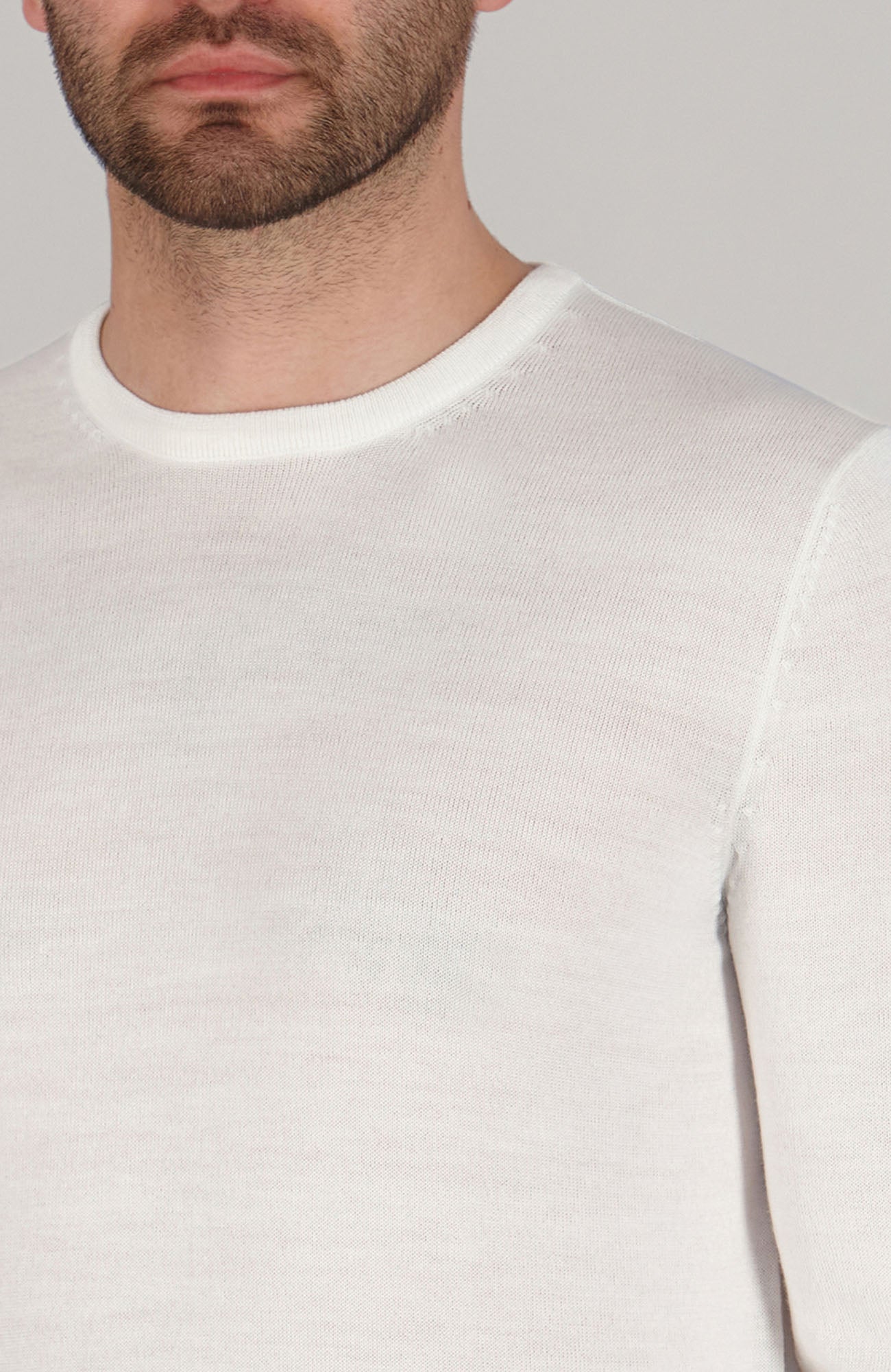 Mens Extra Fine Merino Wool Crew Neck Jumper