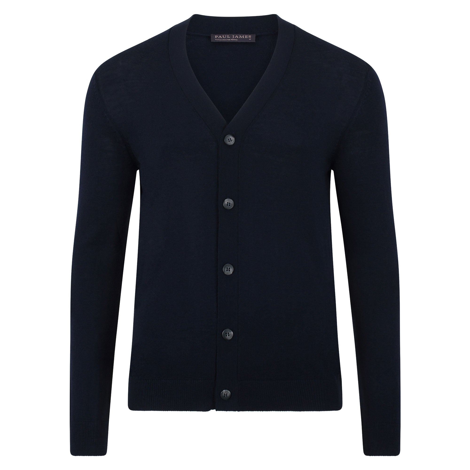Mens Extra Fine Merino Wool Cardigan
