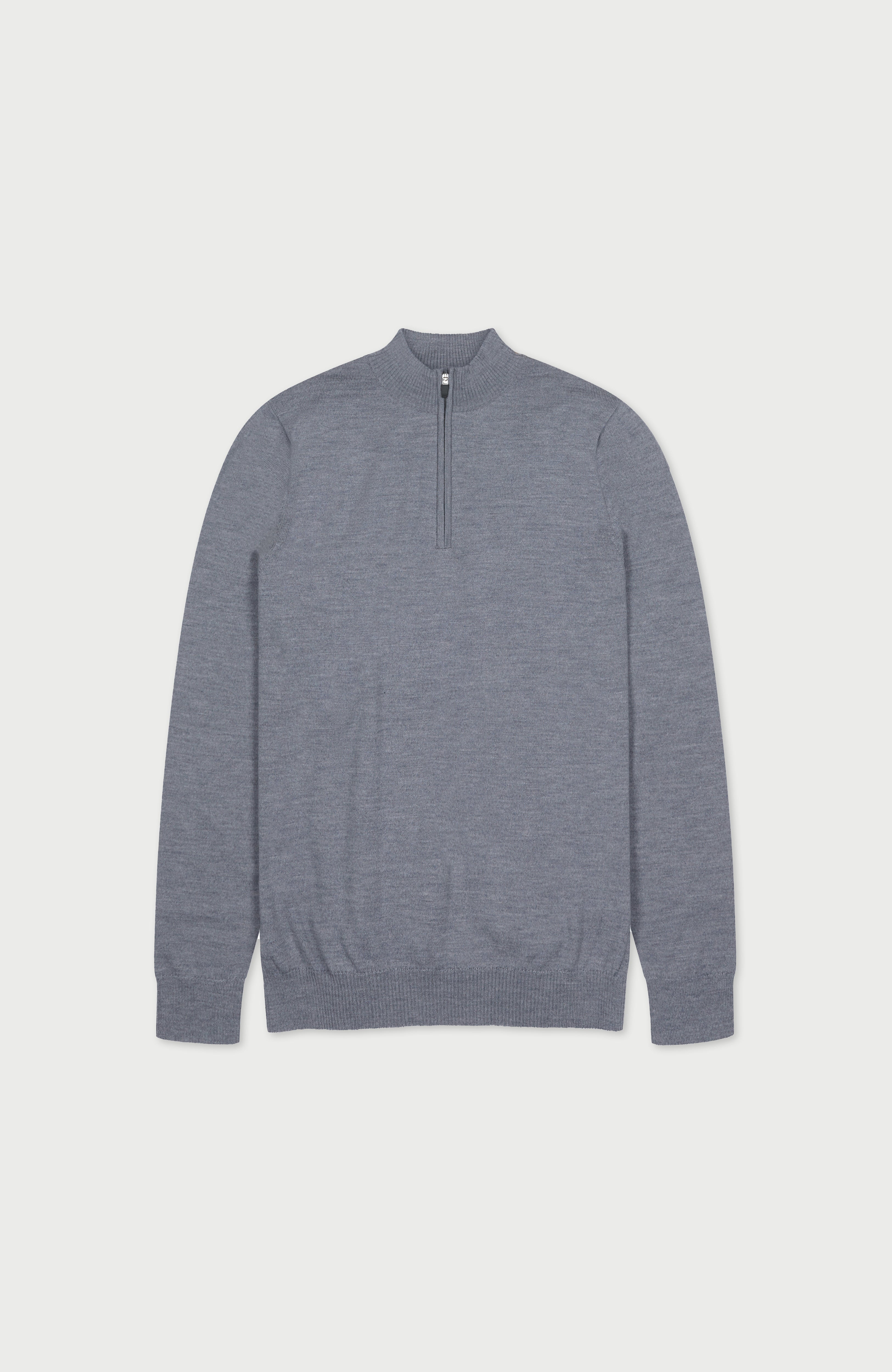 Mens Extra Fine Merino Wool Quarter Zip Jumper