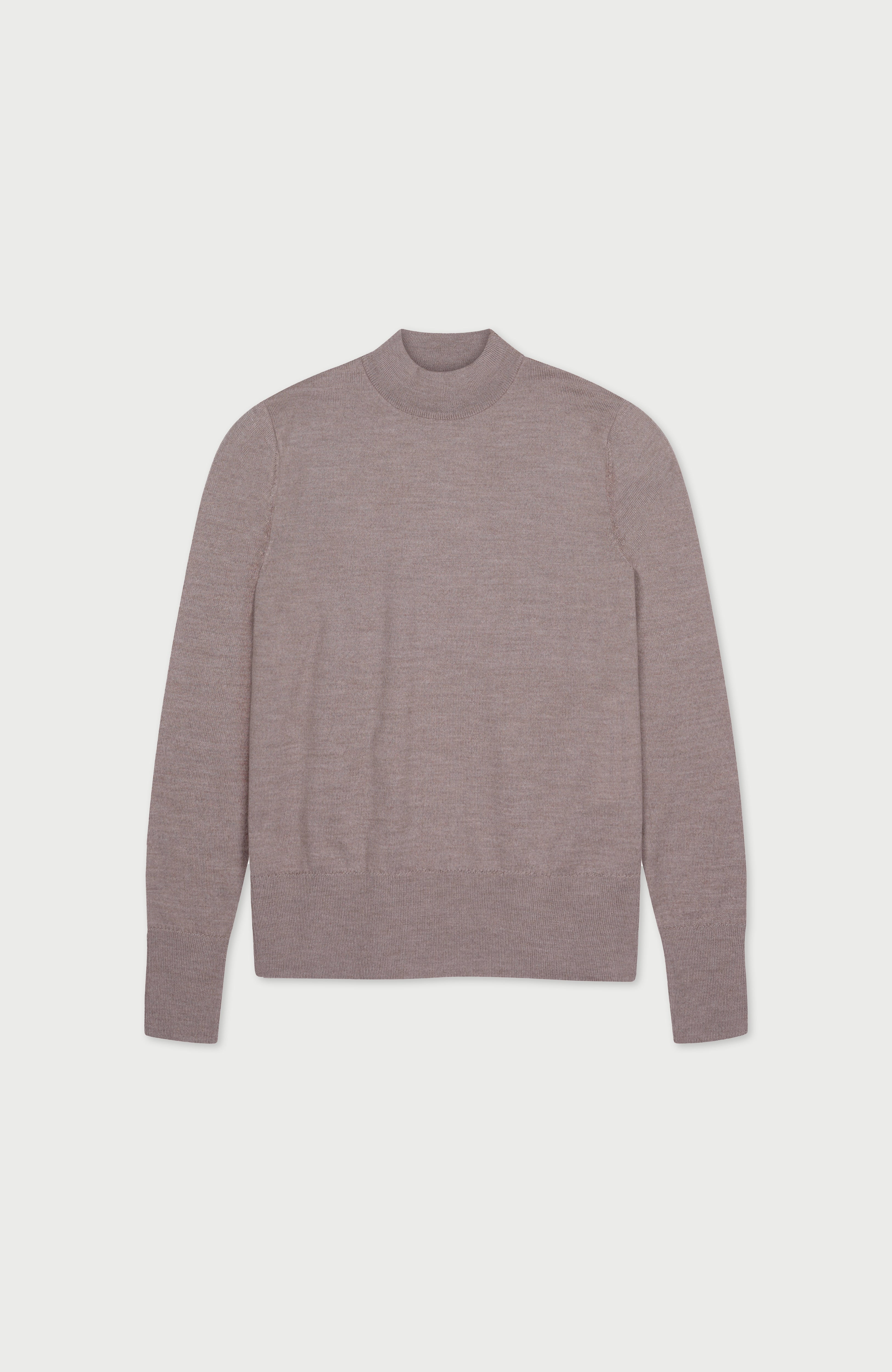 Womens Pure Extra Fine Merino Wool Mock Neck Jumper