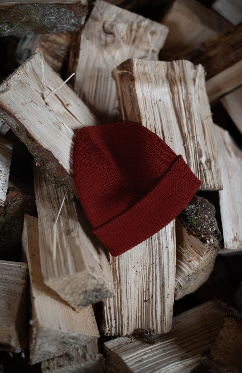 Womens Ribbed Extra Fine Merino Wool Beanie