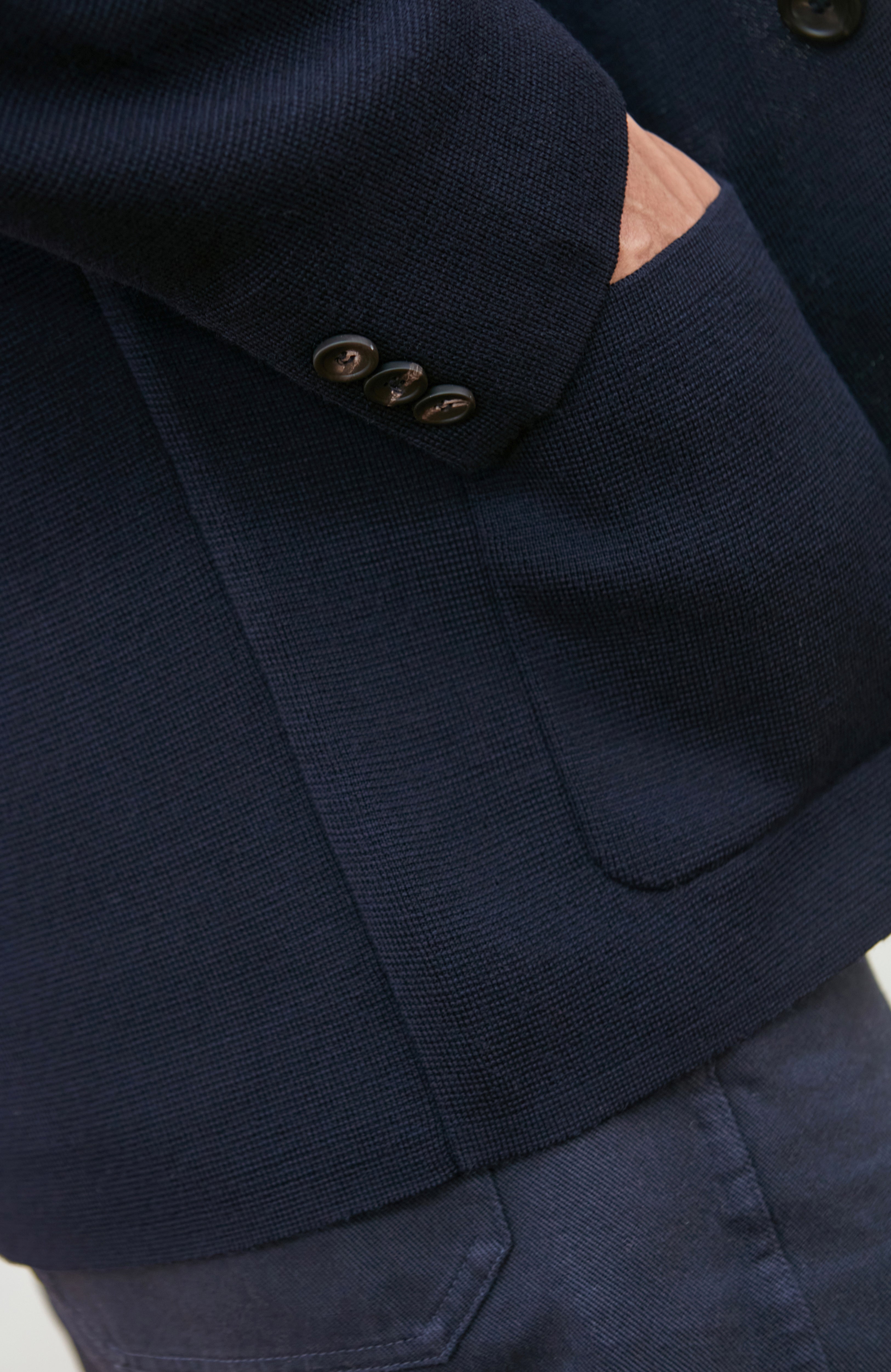 Mens Lightweight Extra Fine Merino Wool Knitted Blazer