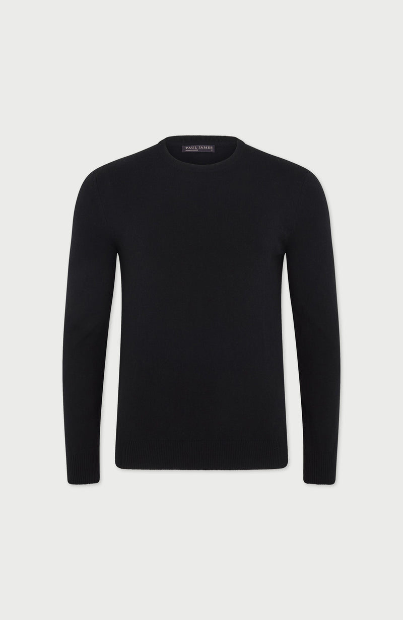 Mens Lightweight Merino Cashmere Crew Neck Jumper