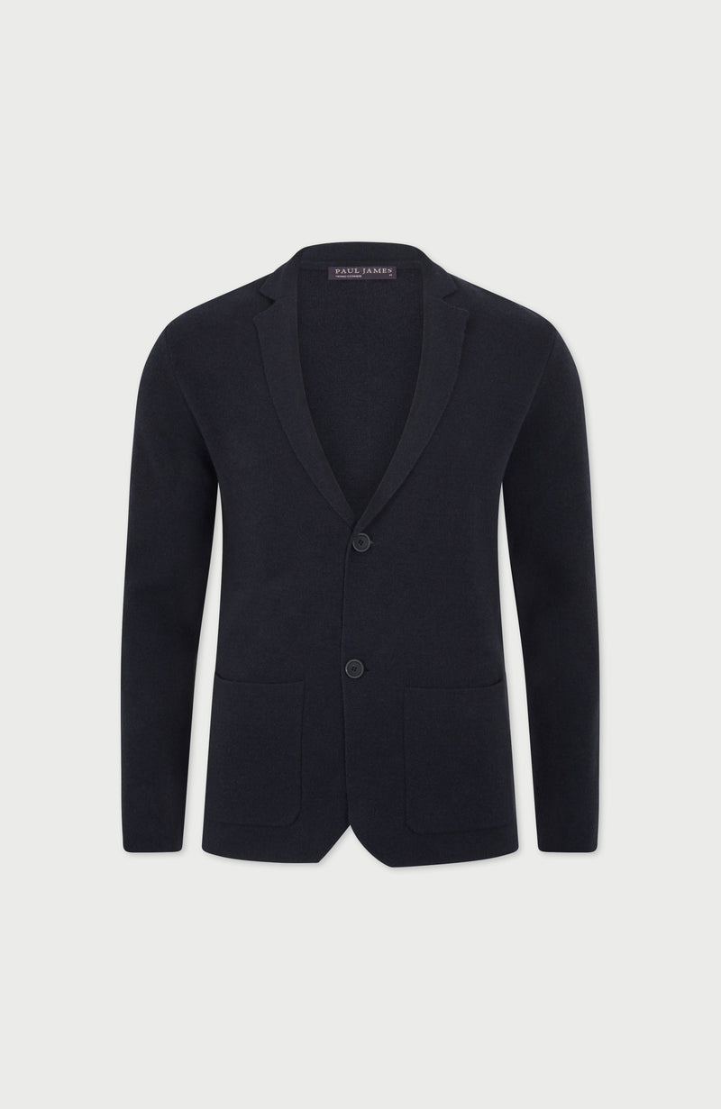 Mens Lightweight Merino Cashmere Knitted Blazer