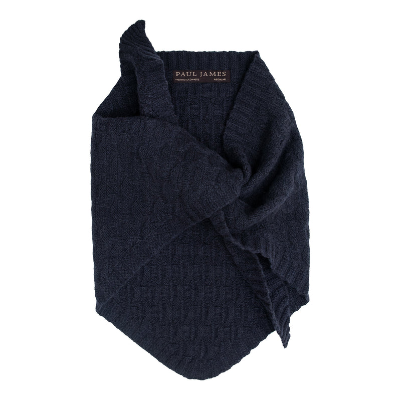 Merino Cashmere Textured Triangle Scarf